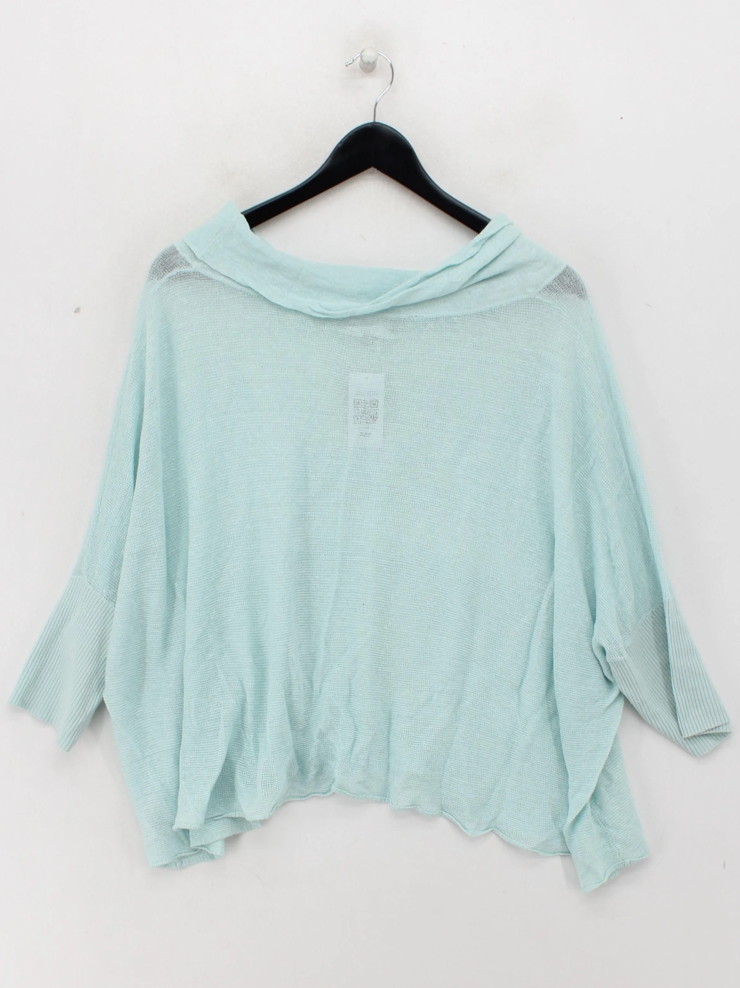 Pure Collection Women's Top L Green 100% Linen 3/4 Sleeve Collared Basic - Image 2
