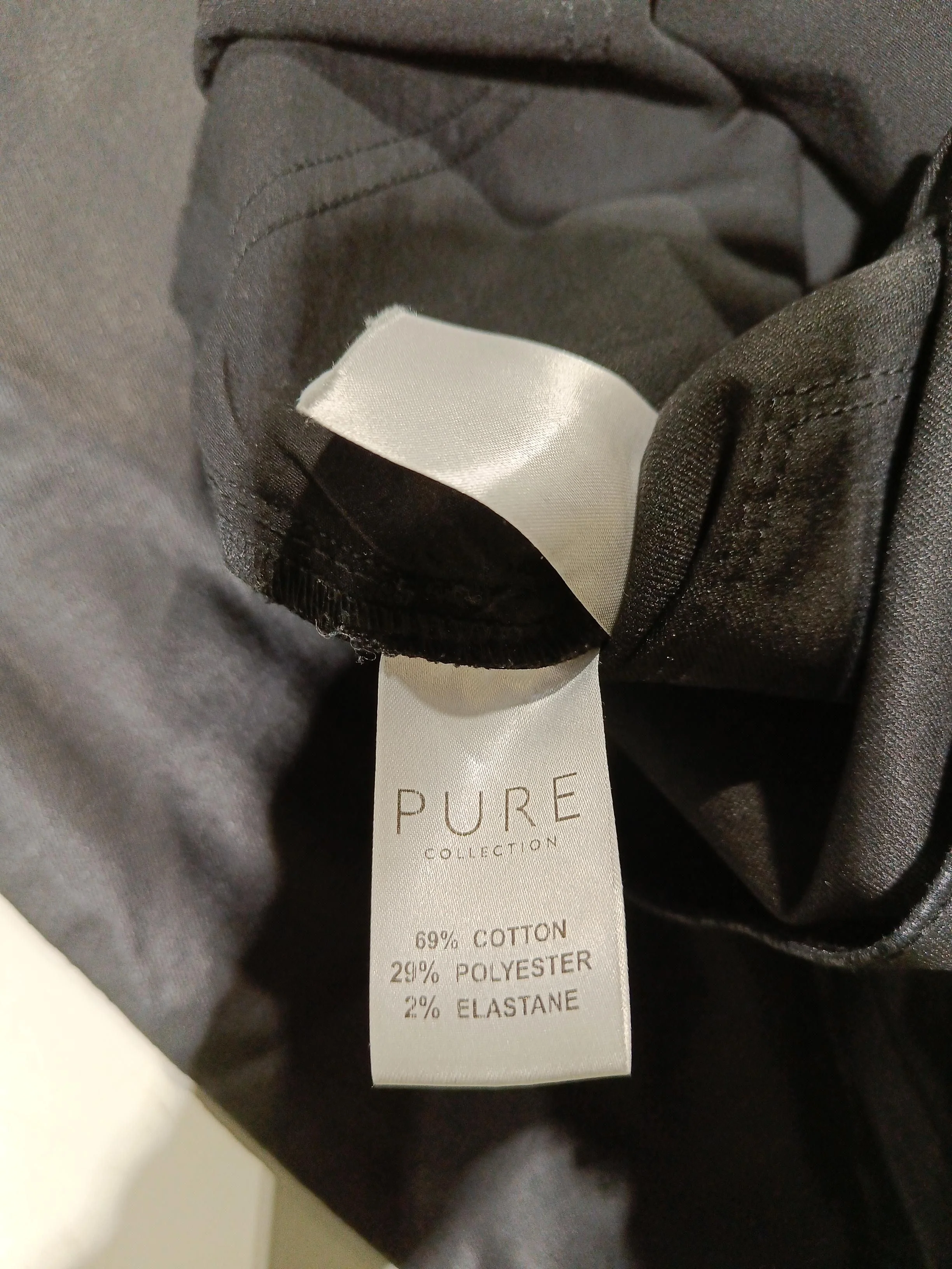 Pure Collection Women's Trousers L Black Cotton with Polyester, Elastane Chino - Image 6