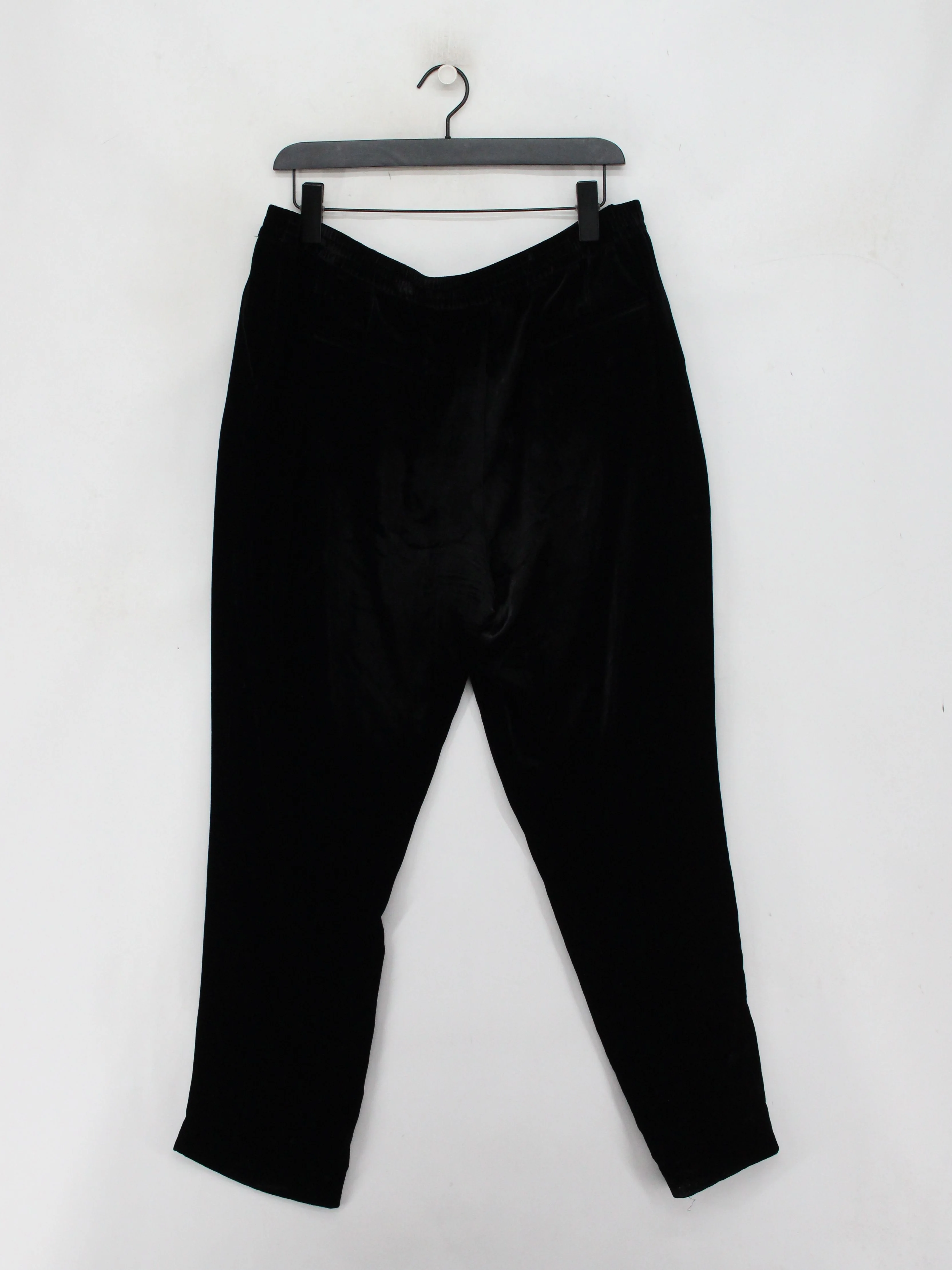 Pure Collection Women's Trousers UK 16 Black Viscose with Polyamide Cropped - Image 2