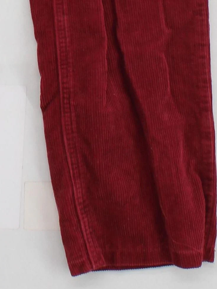 Pure Collection Women's Trousers UK 16 Red Cotton with Elastane Straight Chino - Image 4