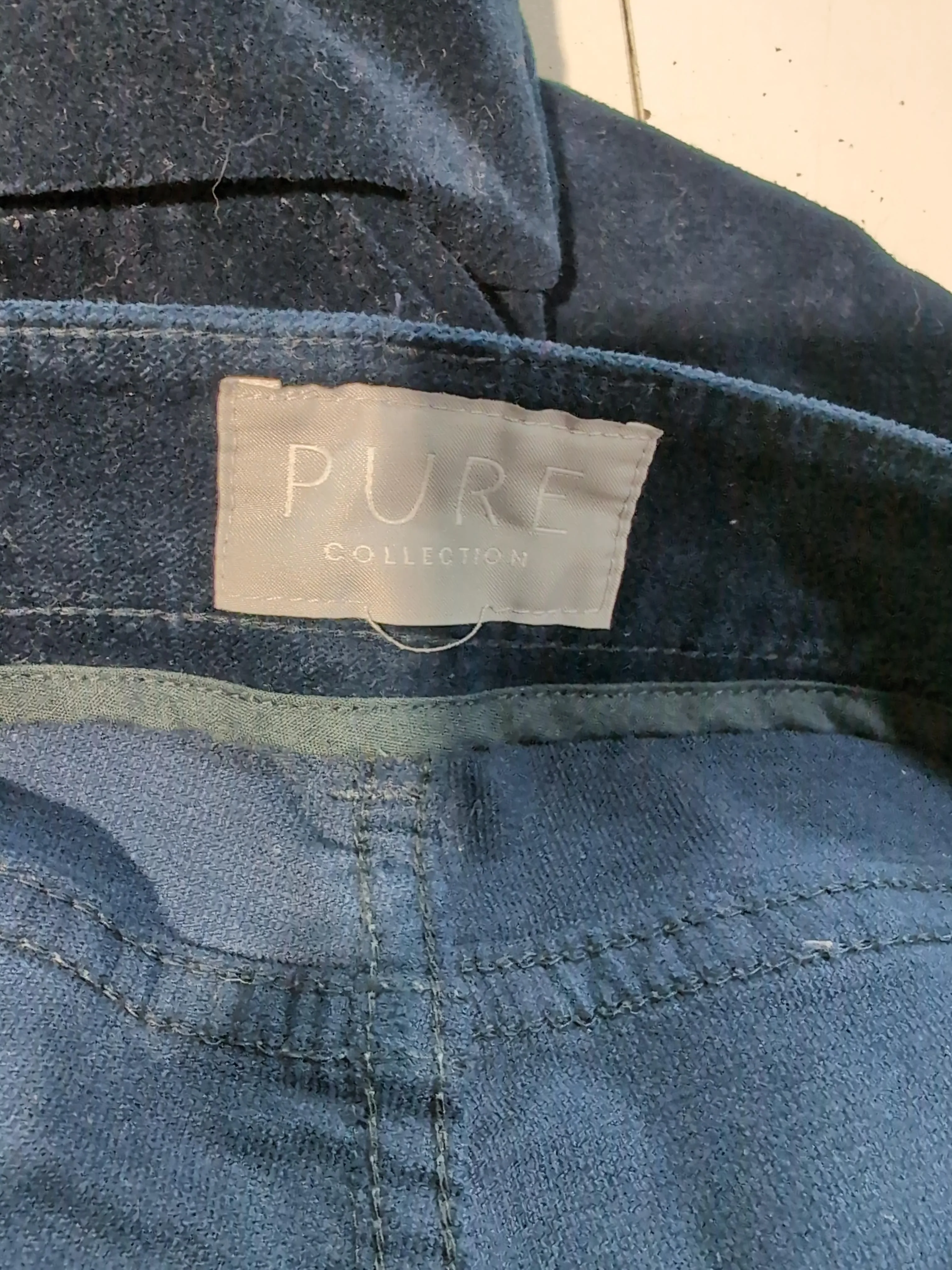 Pure Collection Women's Trousers W 35 in Blue 100% Other Straight Chino - Image 5