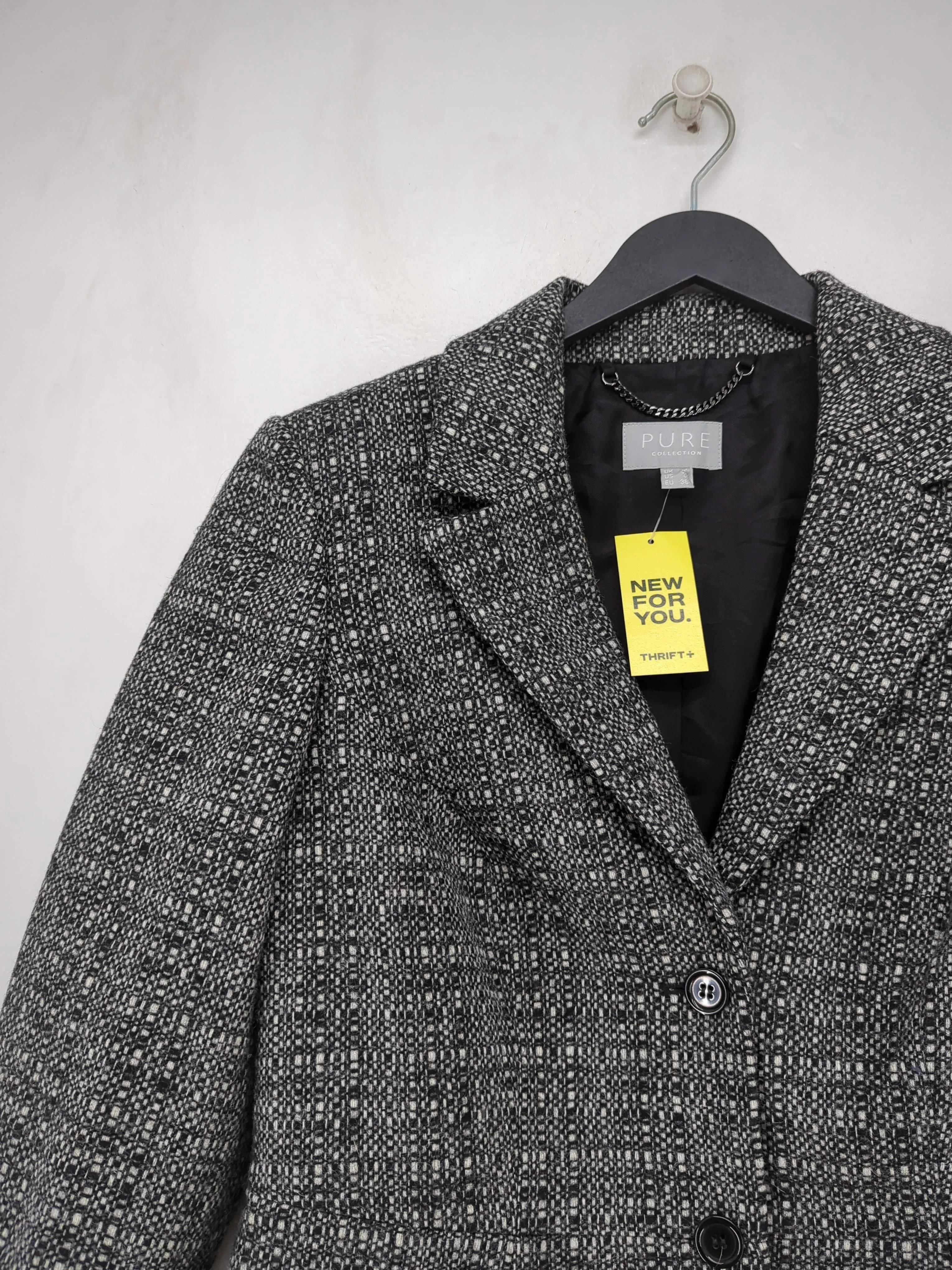 Pure Collection Women's Two Piece Suit UK 12 Grey Wool with Viscose Skirt Suit - Image 10