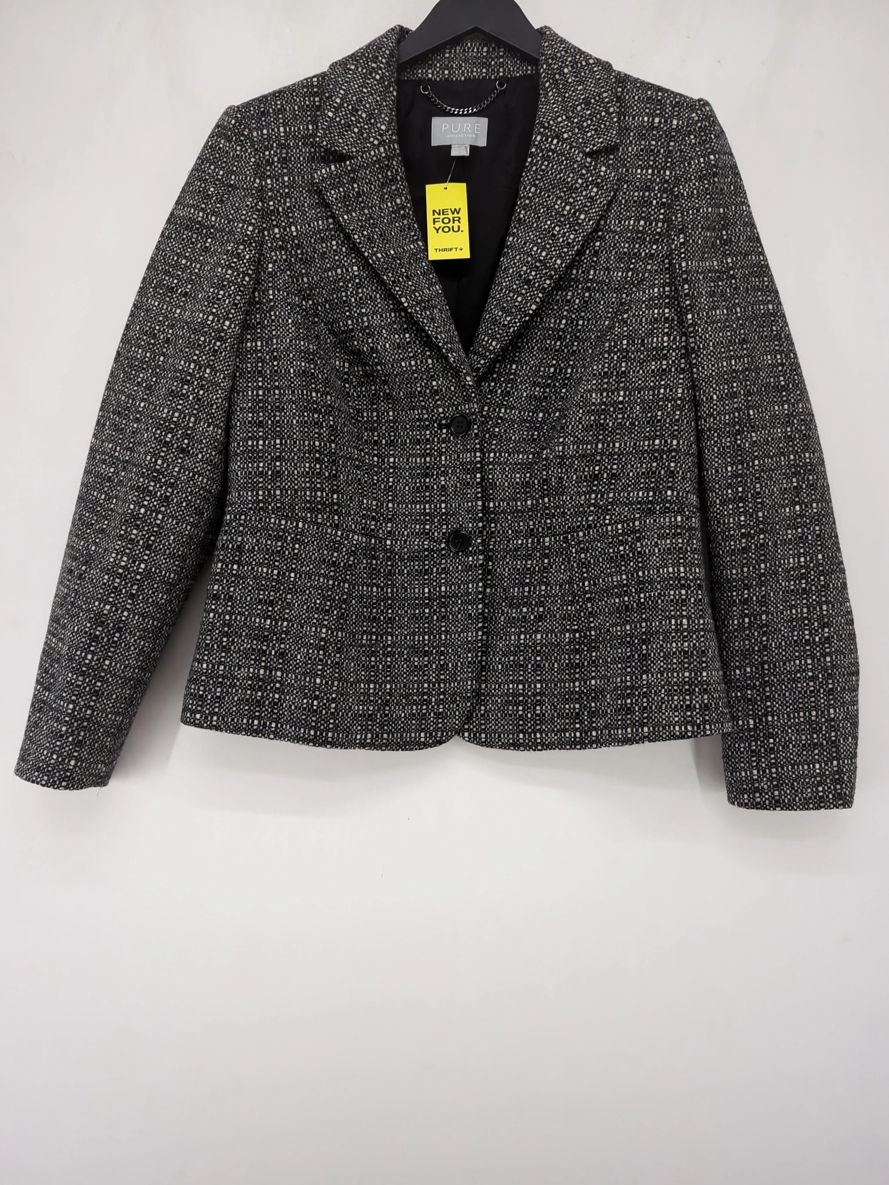Pure Collection Women's Two Piece Suit UK 12 Grey Wool with Viscose Skirt Suit - Image 9