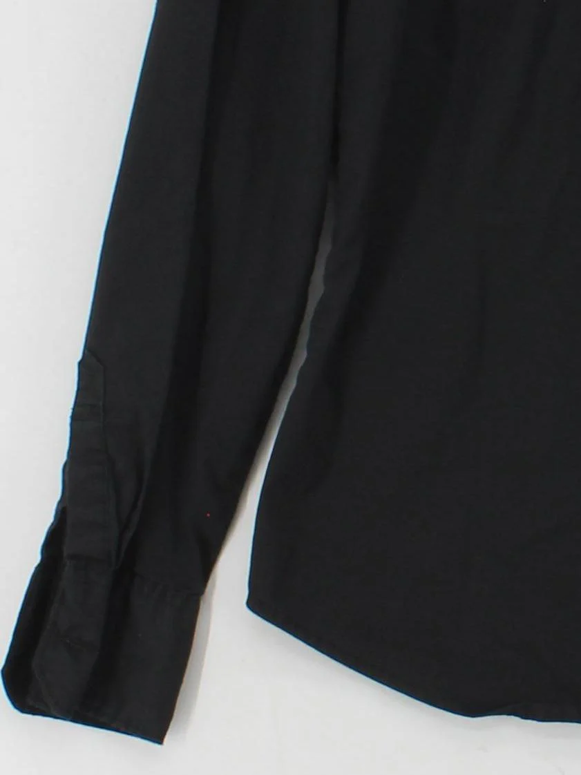 Pure Women's Shirt L Black Cotton with Polyester, Spandex Basic - Image 4