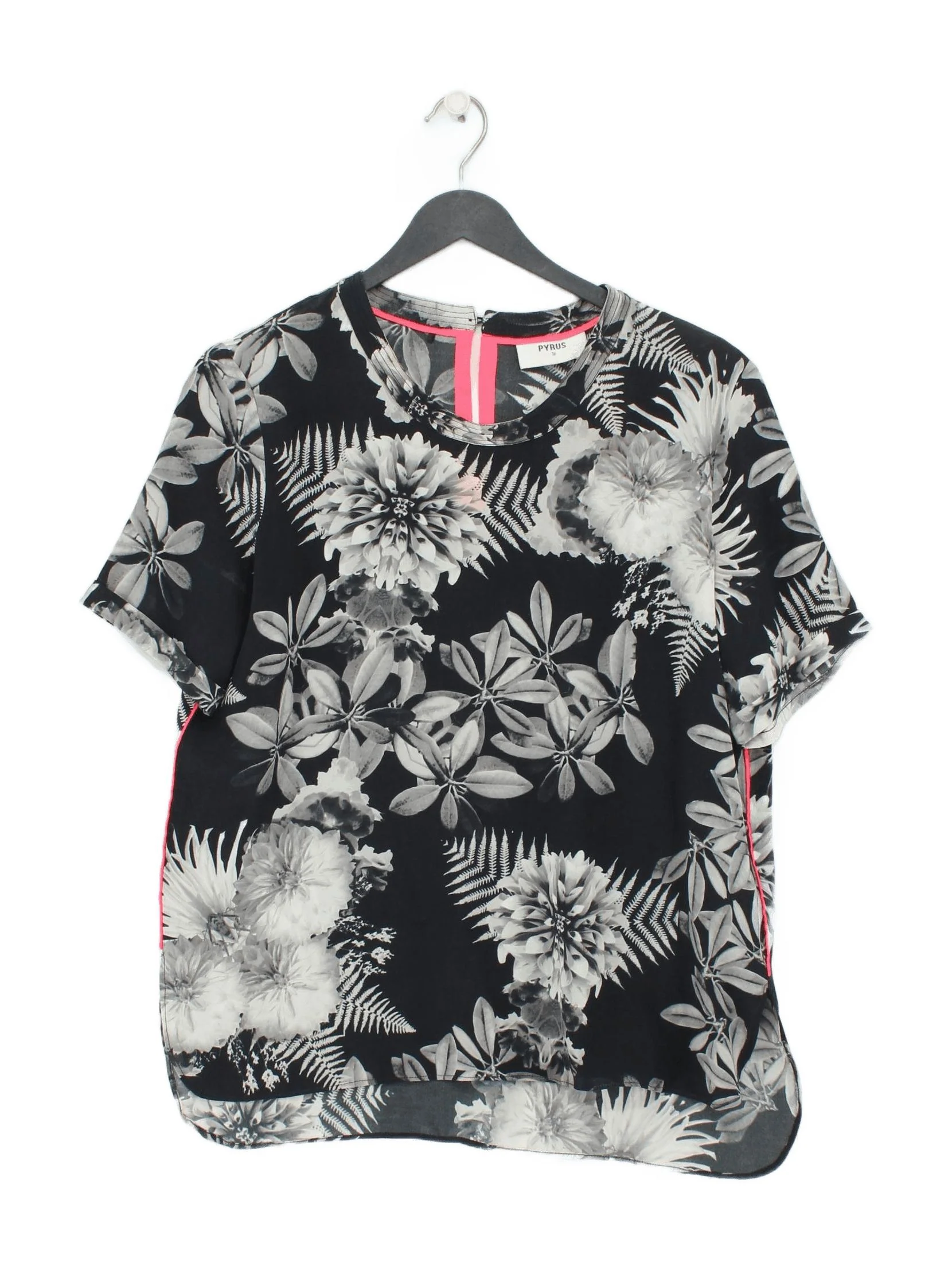 Pyrus Women's Top S Black Silk with Polyester Basic