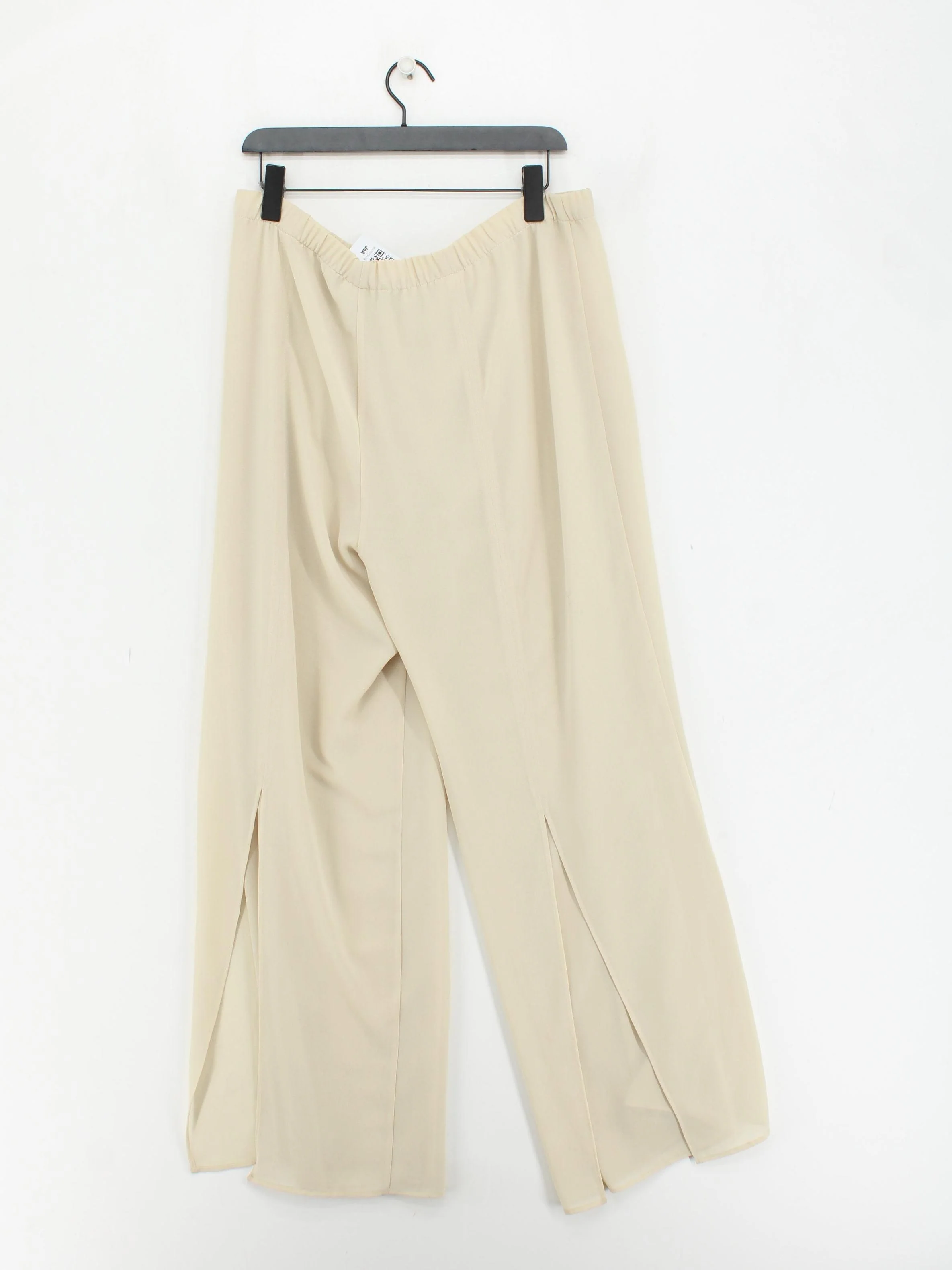 Q'neel Women's Trousers S Cream 100% Polyester Wide-Leg Sweatpants - Image 2