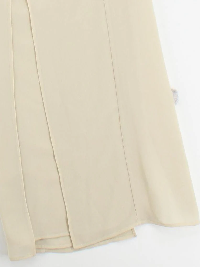 Q'neel Women's Trousers S Cream 100% Polyester Wide-Leg Sweatpants - Image 4