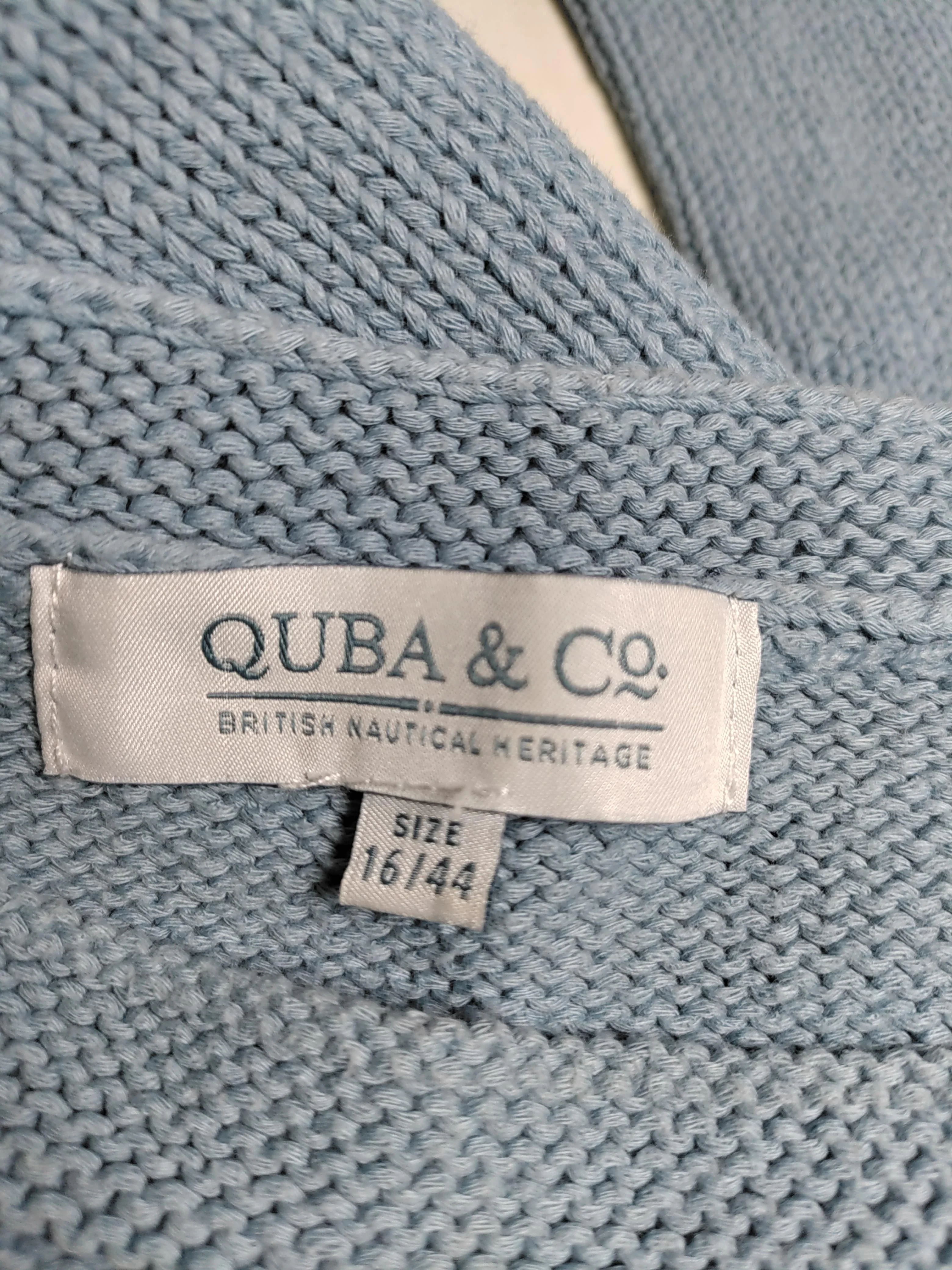 Quba & Co. Men's Jumper Chest: 44 in Blue 100% Cotton Round Neck Pullover - Image 5