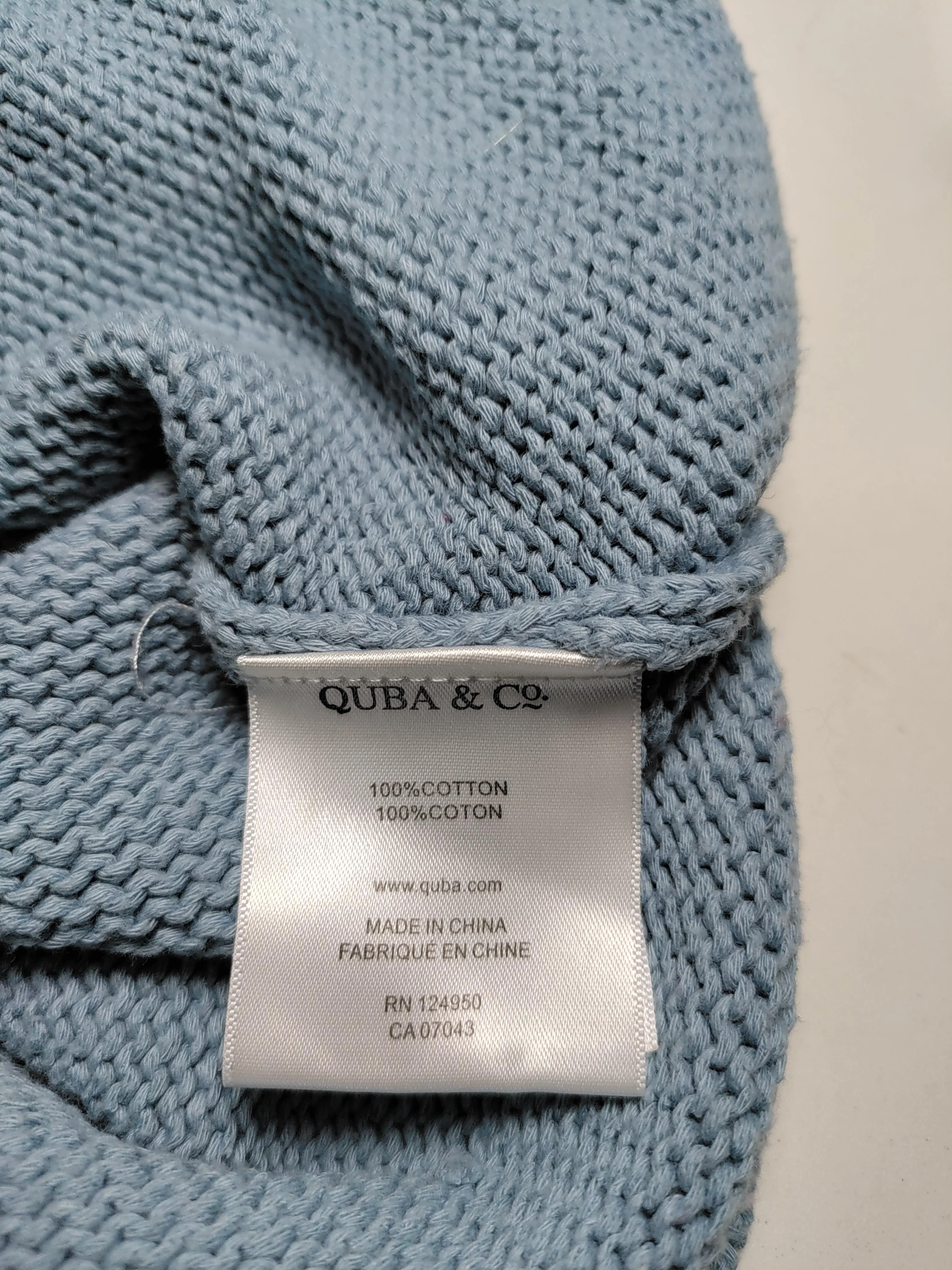 Quba & Co. Men's Jumper Chest: 44 in Blue 100% Cotton Round Neck Pullover - Image 6