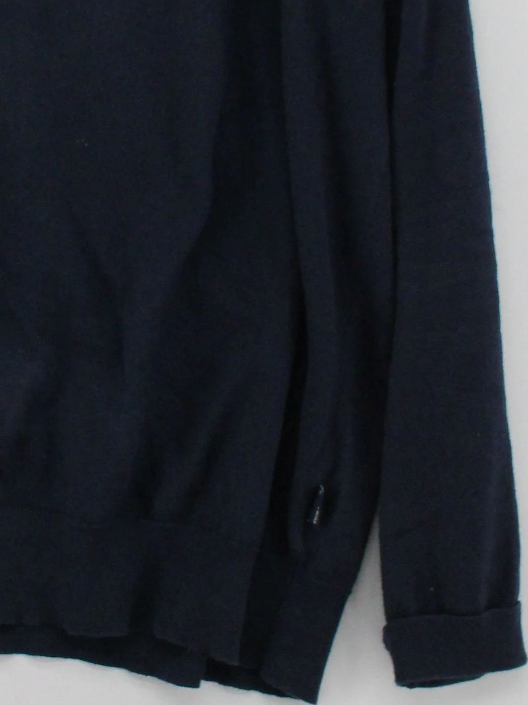 Quba & Co. Men's Jumper M Blue Cotton with Cashmere Mock Neck Pullover - Image 4