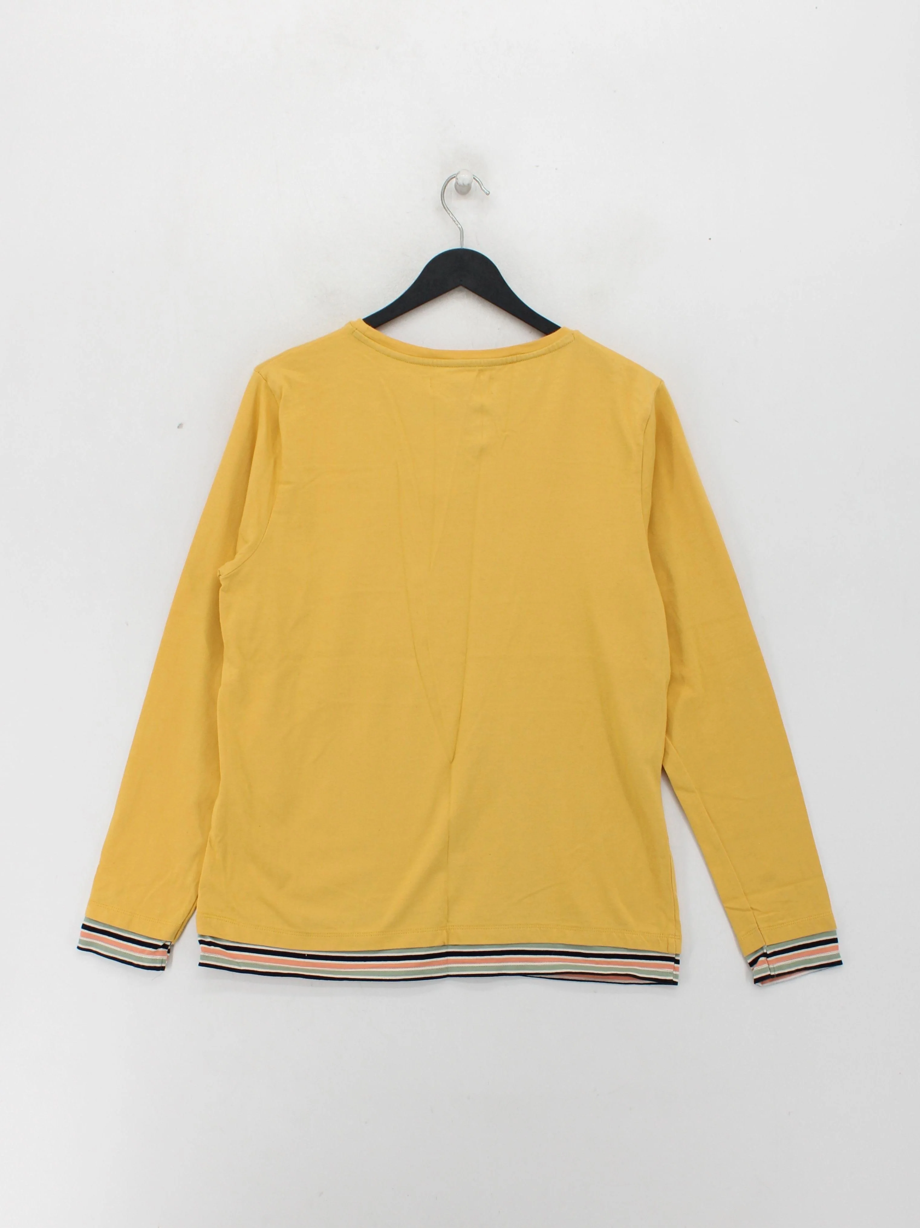 Quba & Co. Men's T-Shirt M Yellow 100% Cotton Basic - Image 2