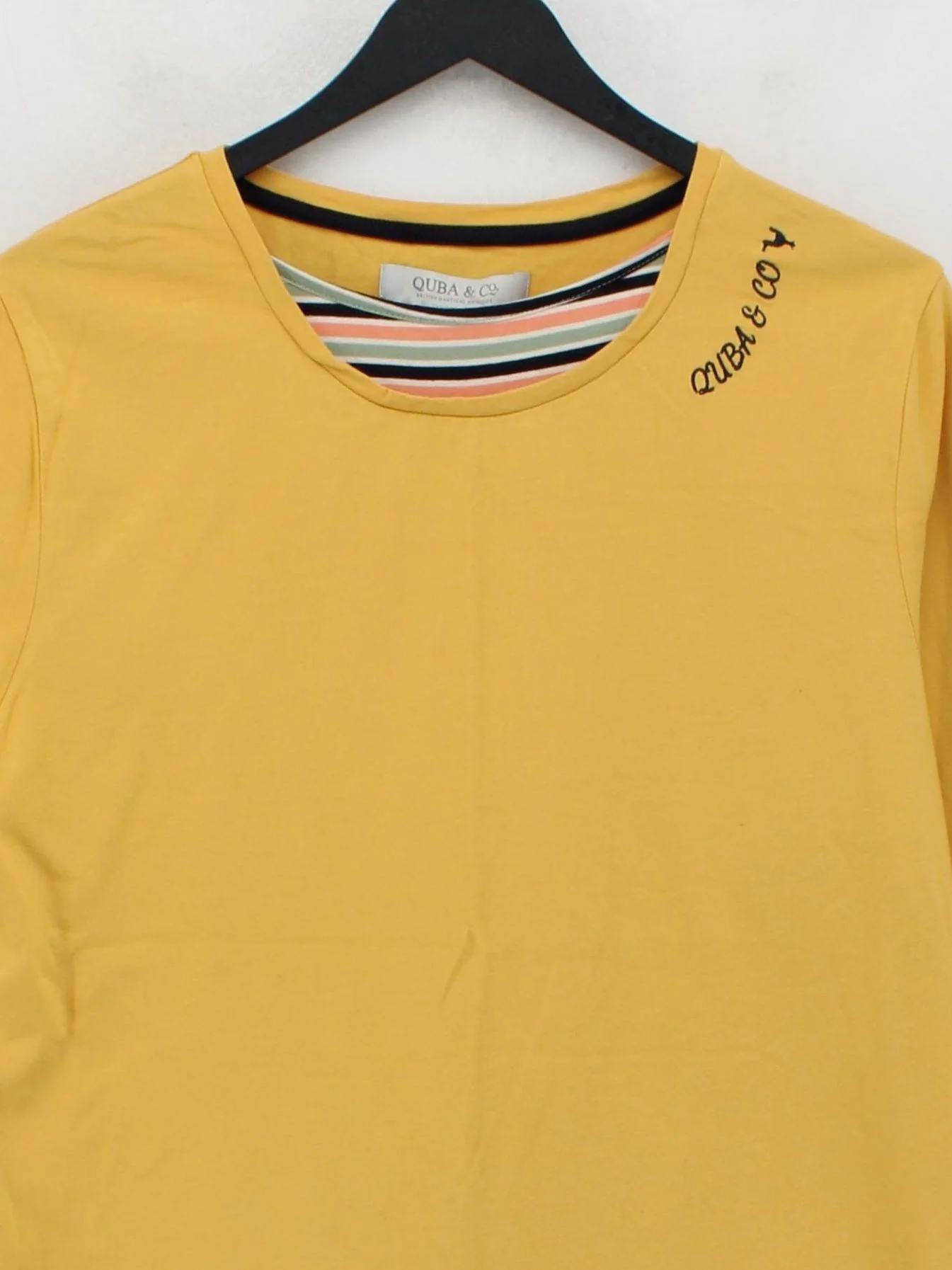 Quba & Co. Men's T-Shirt M Yellow 100% Cotton Basic - Image 3