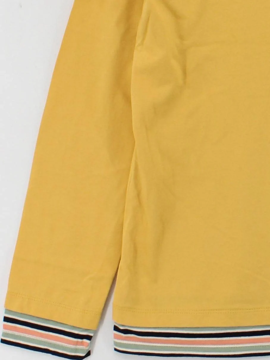 Quba & Co. Men's T-Shirt M Yellow 100% Cotton Basic - Image 4