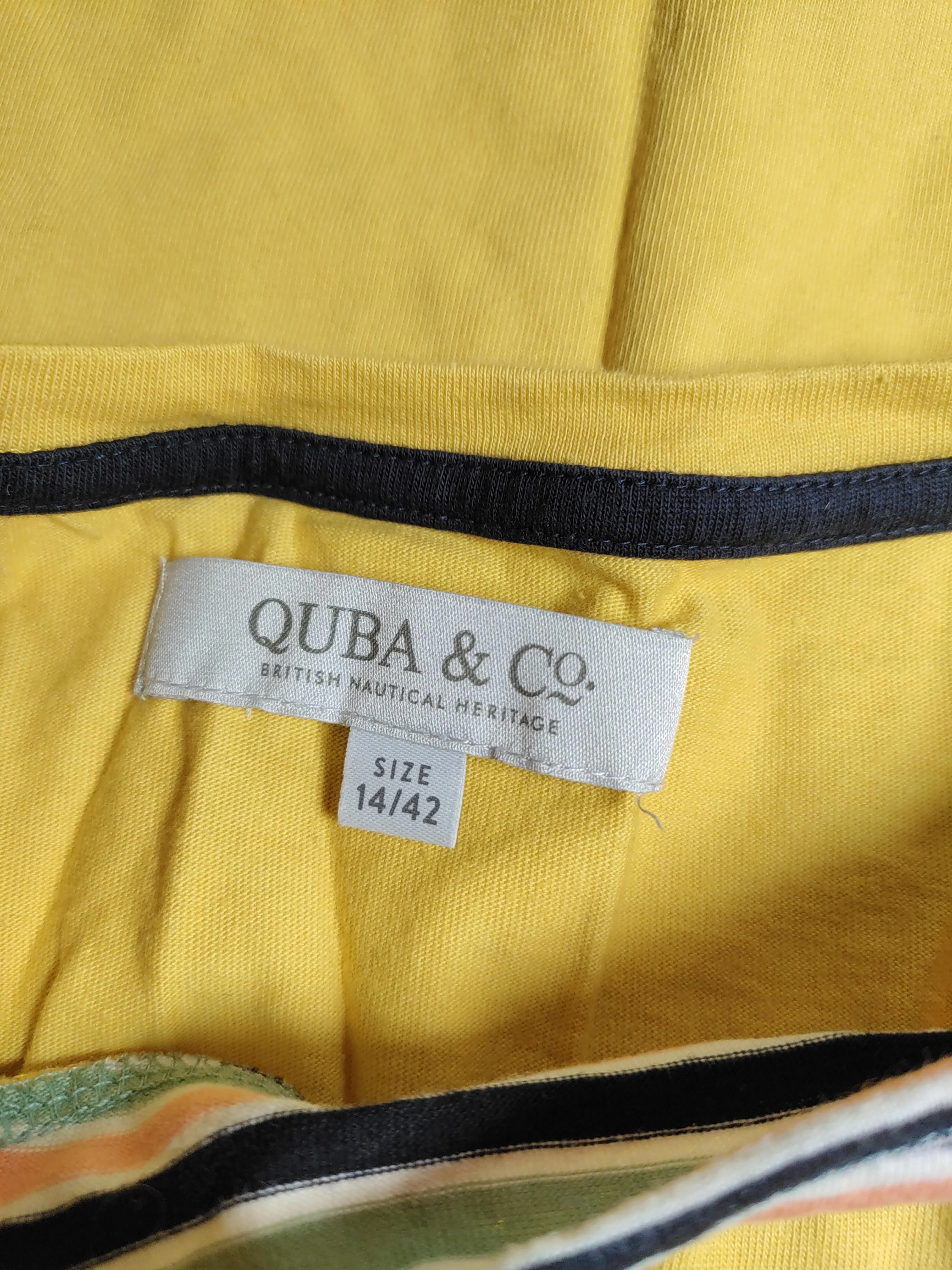 Quba & Co. Men's T-Shirt M Yellow 100% Cotton Basic - Image 5