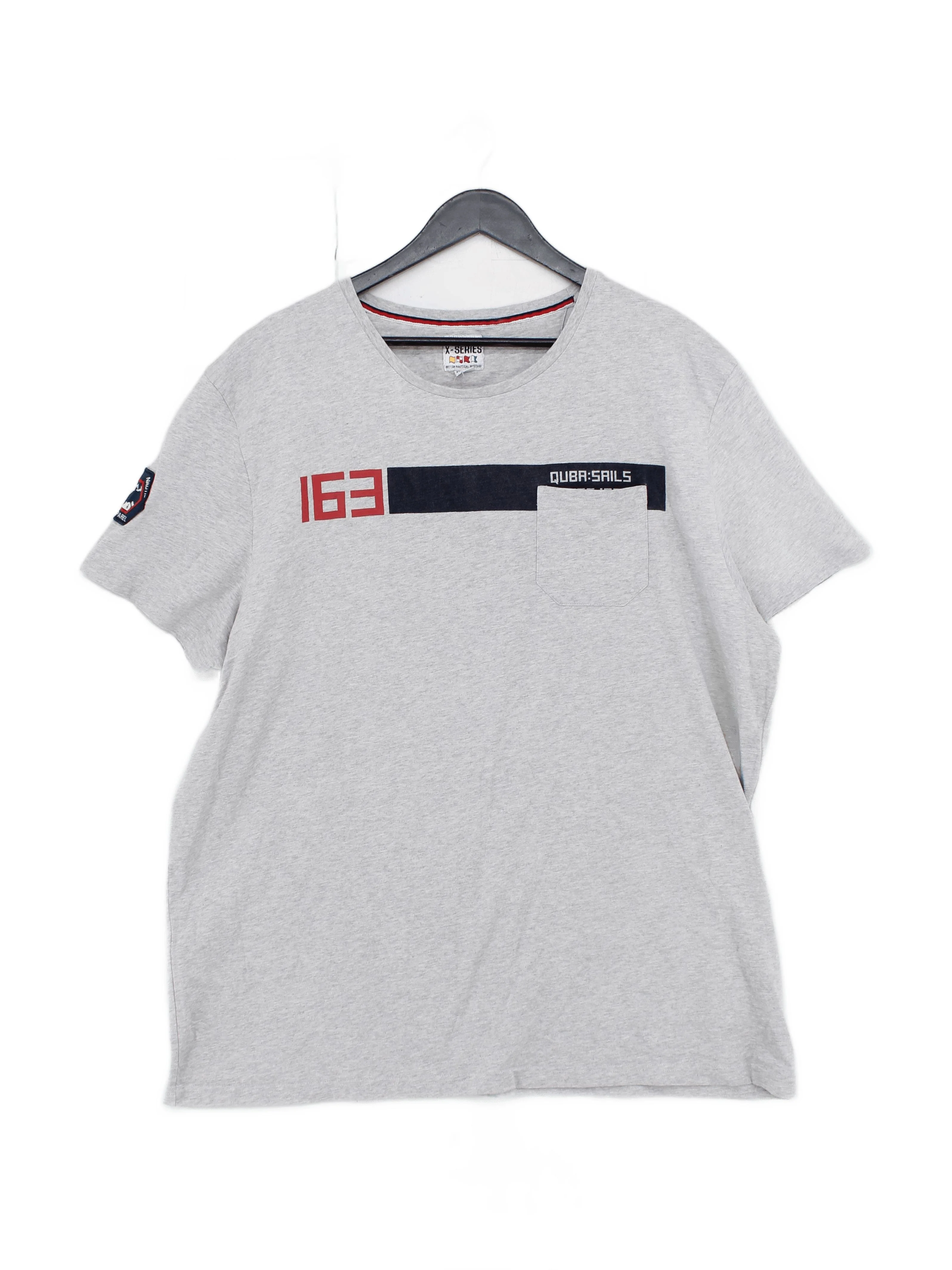 Quba Sails Men's T-Shirt XXXL Grey Graphic 100% Cotton Basic
