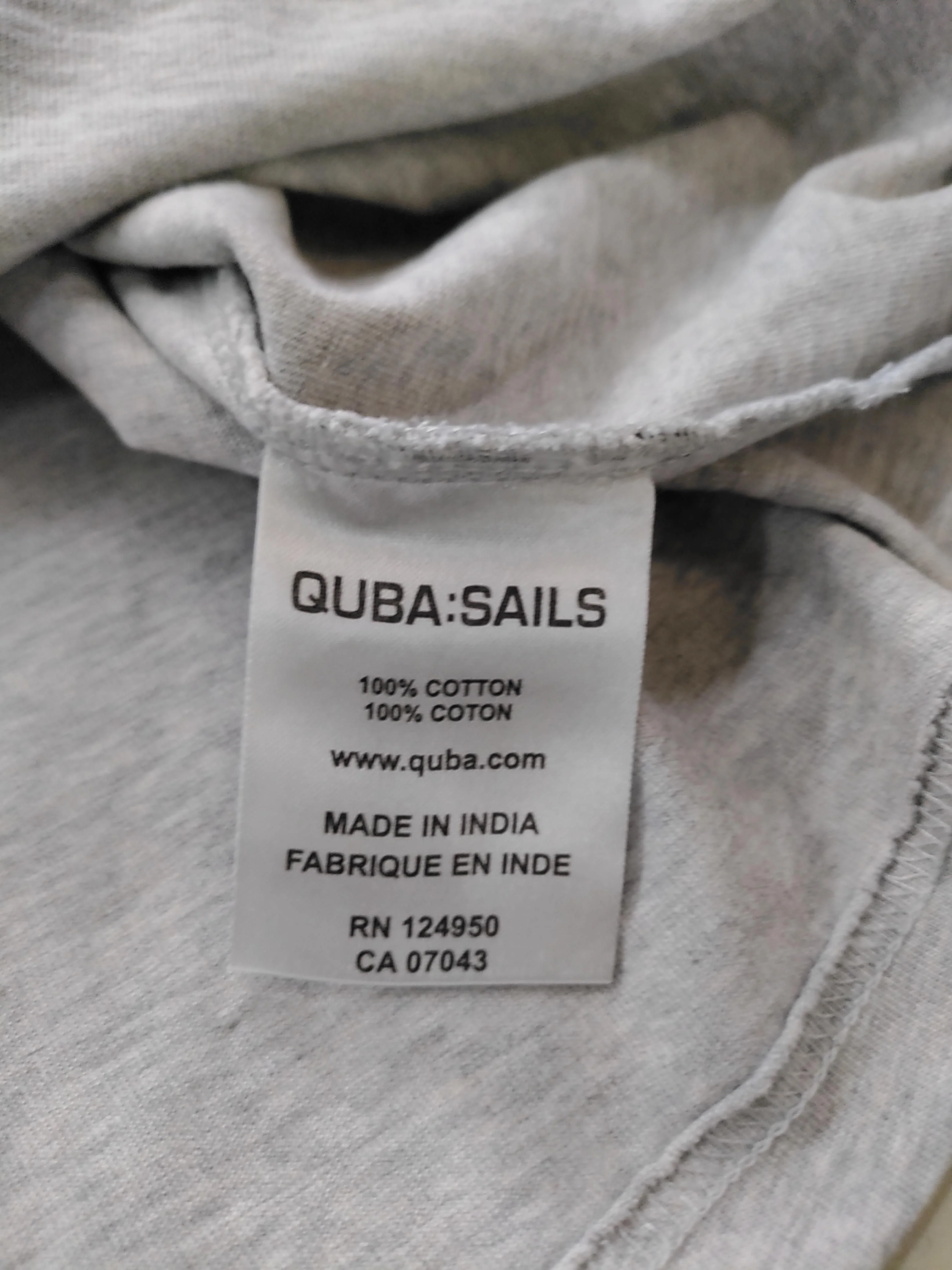 Quba Sails Men's T-Shirt XXXL Grey Graphic 100% Cotton Basic - Image 6