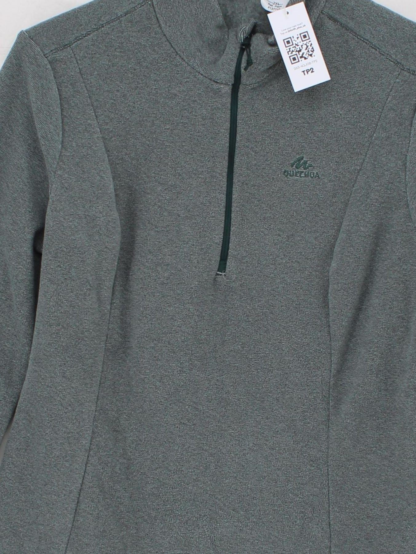 Quechua Women's Hoodie L Grey 100% Polyester Pullover - Image 3