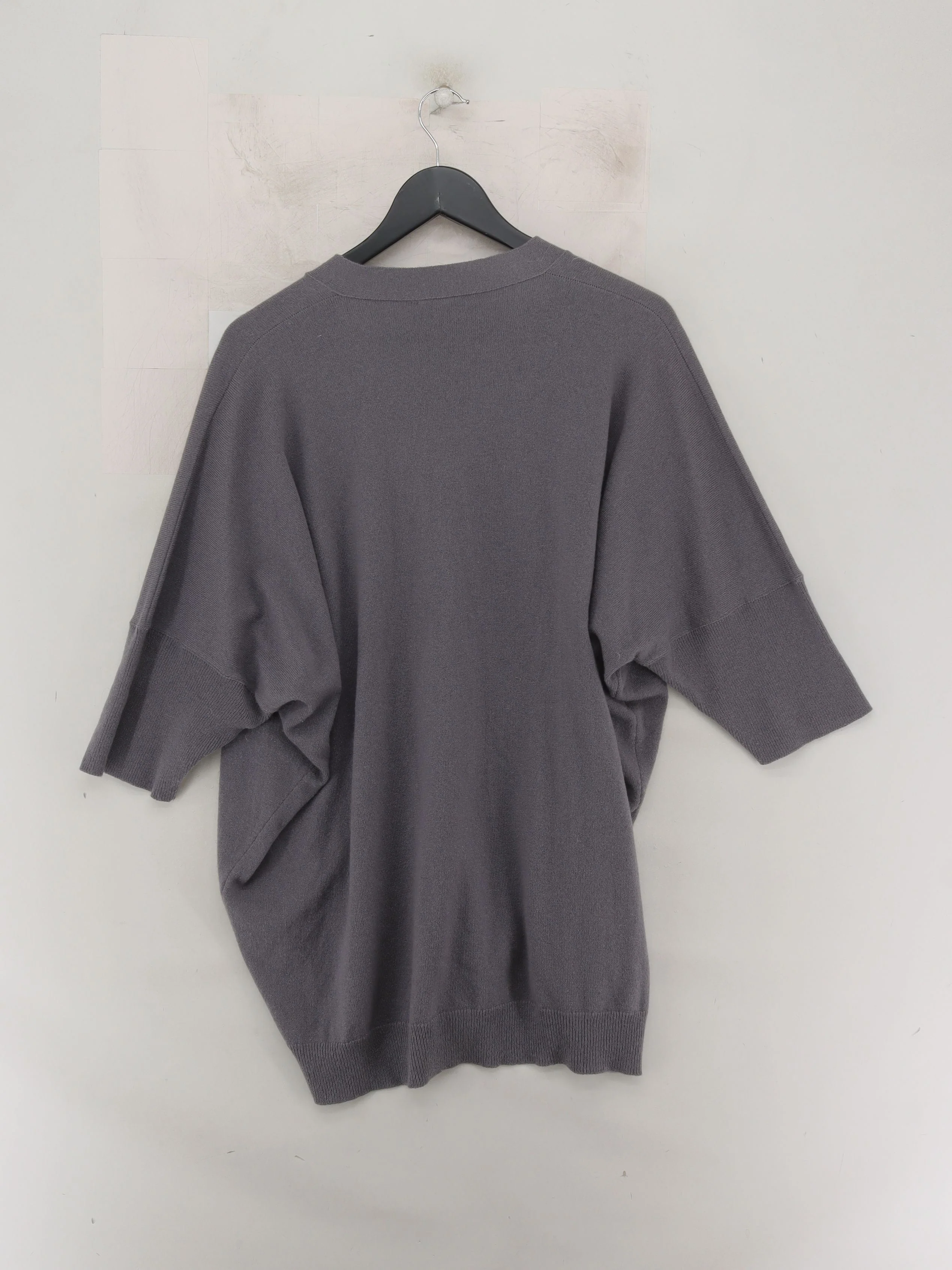 Queene And Belle Women's Cardigan L Grey 100% Cashmere V-Neck Cardigan - Image 2