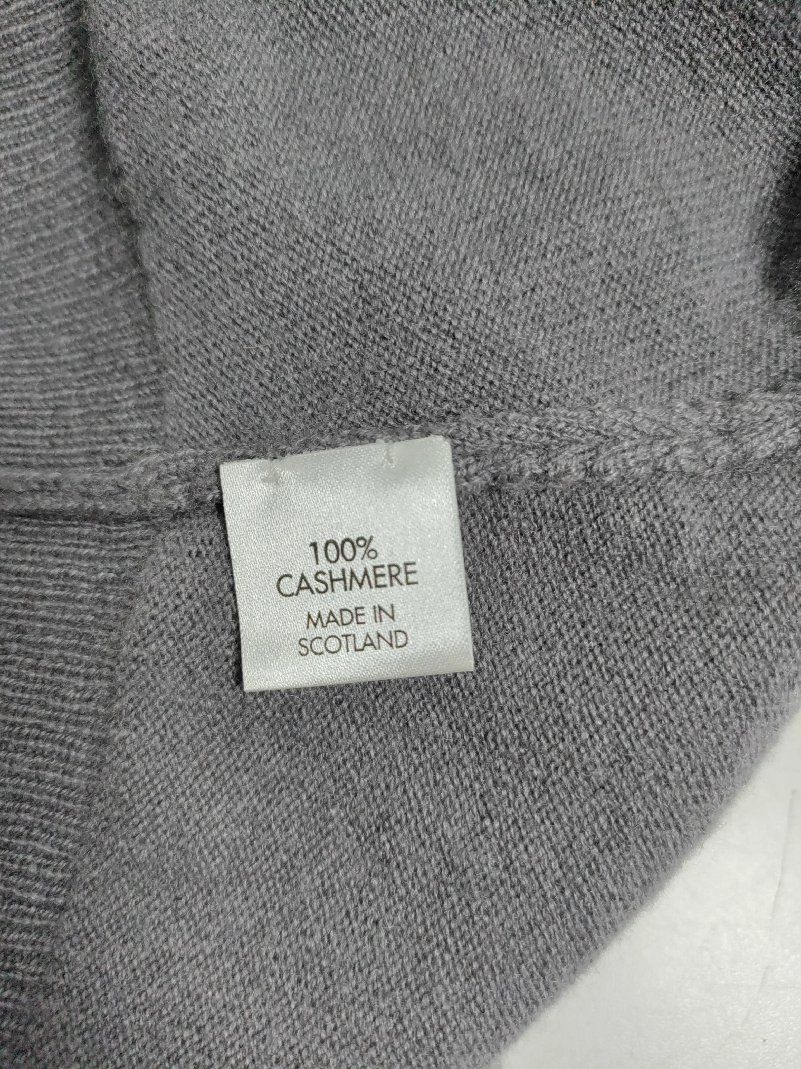 Queene And Belle Women's Cardigan L Grey 100% Cashmere V-Neck Cardigan - Image 8