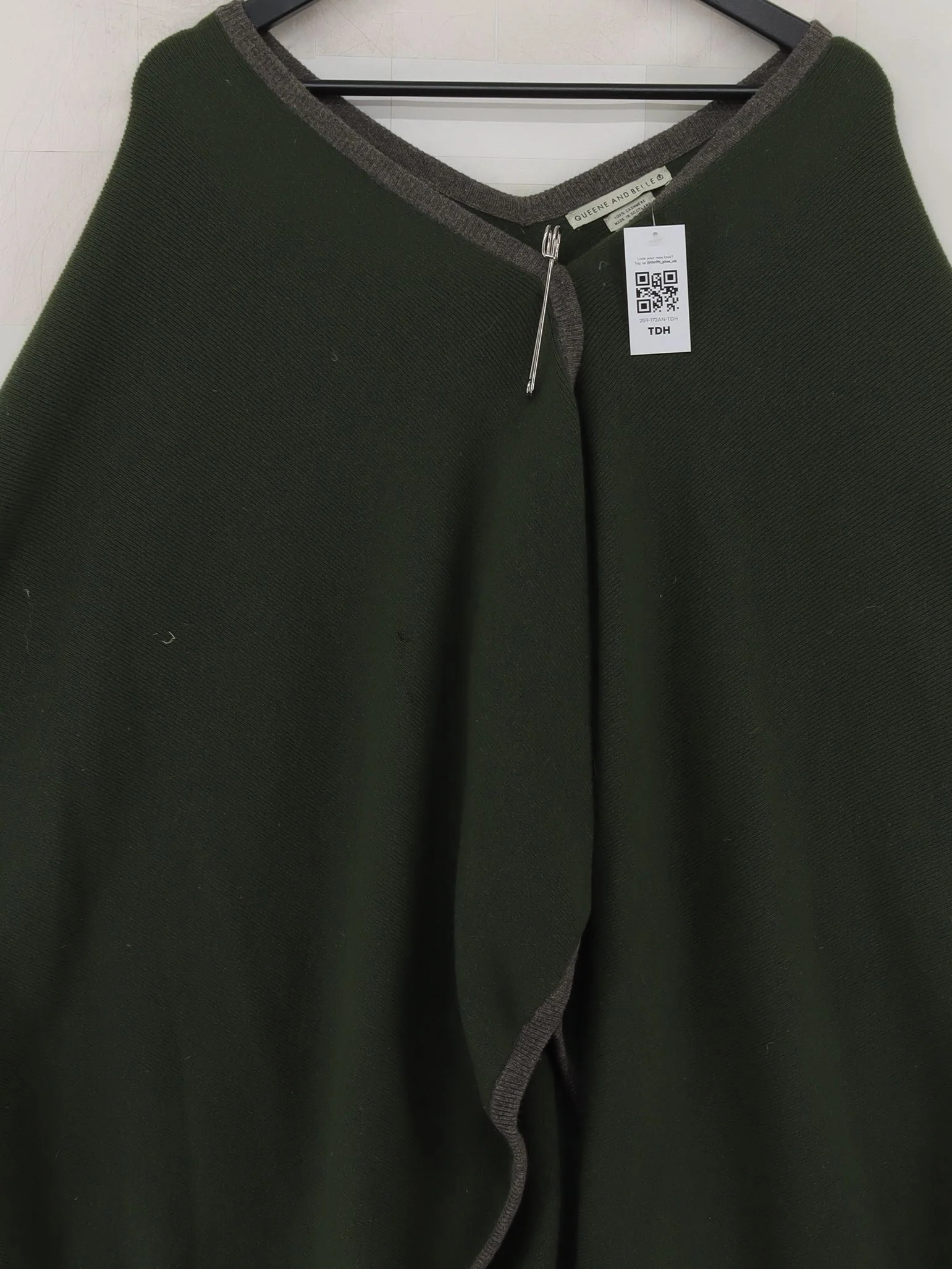 Queene And Belle Women's Coat M Green 100% Cashmere Anorak - Image 3