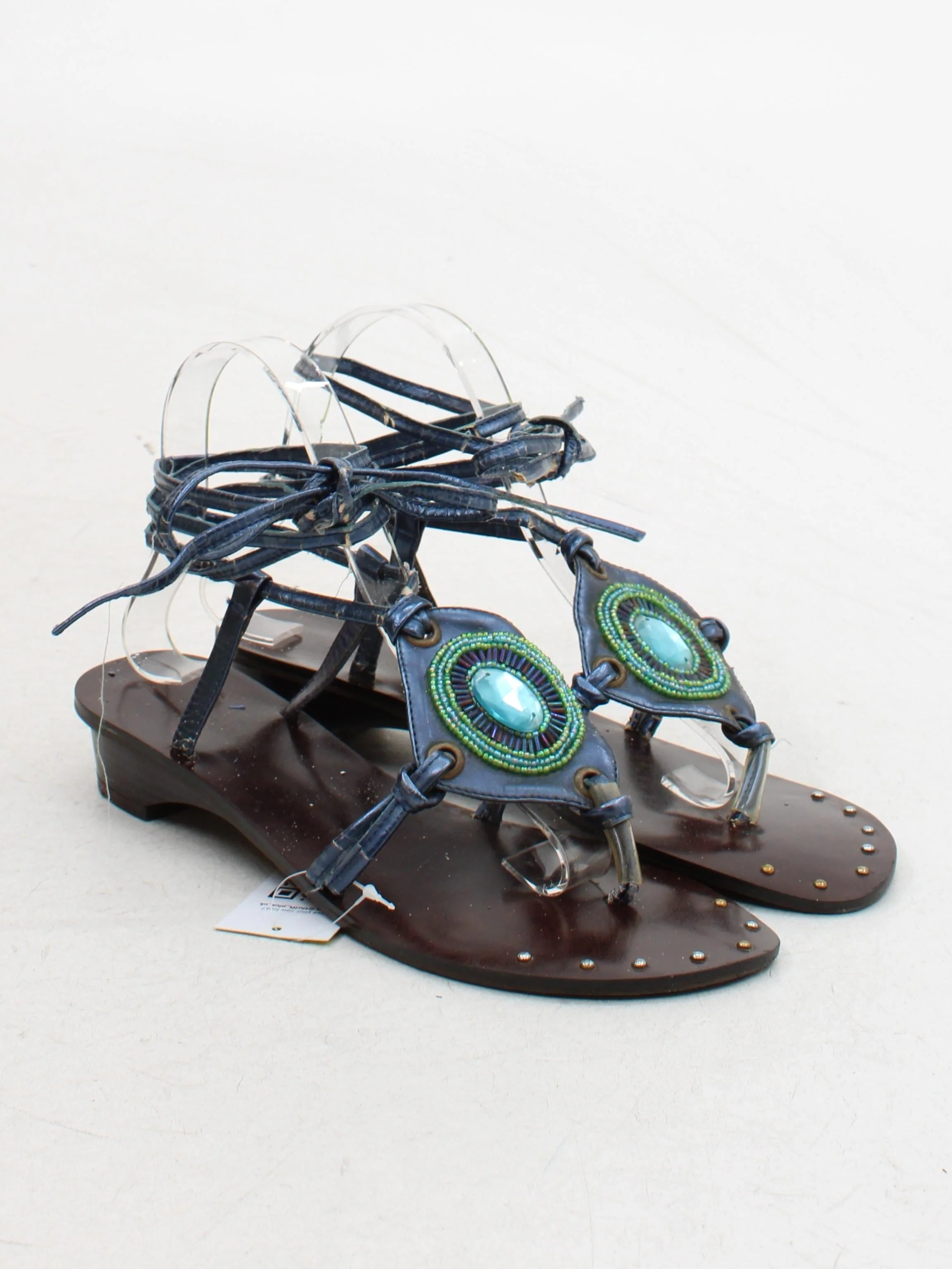 Queenspark Women's Sandals UK 5 Blue 100% Other Strappy - Image 4