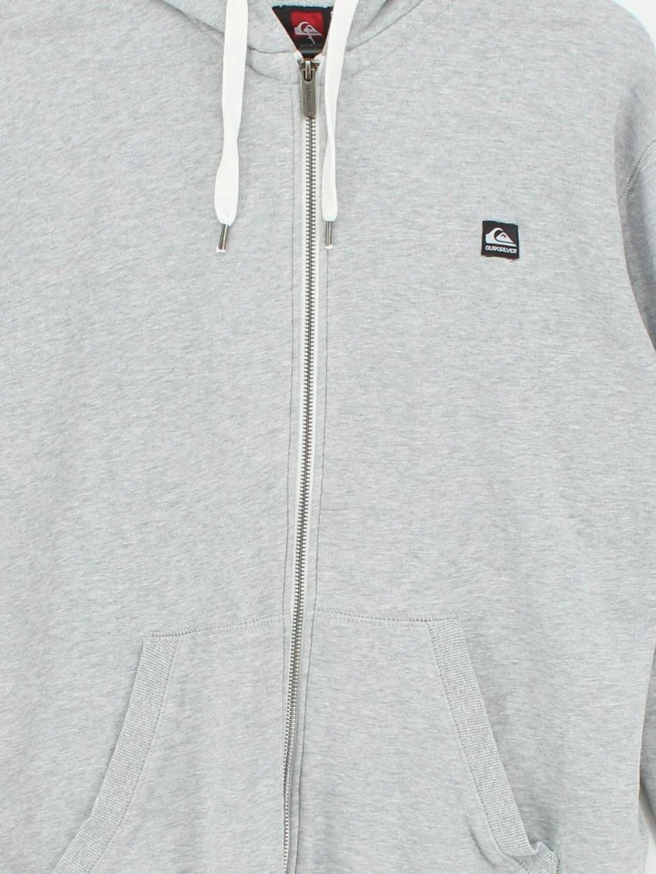 Quiksilver Men's Hoodie M Grey Cotton with Polyester Pullover - Image 3