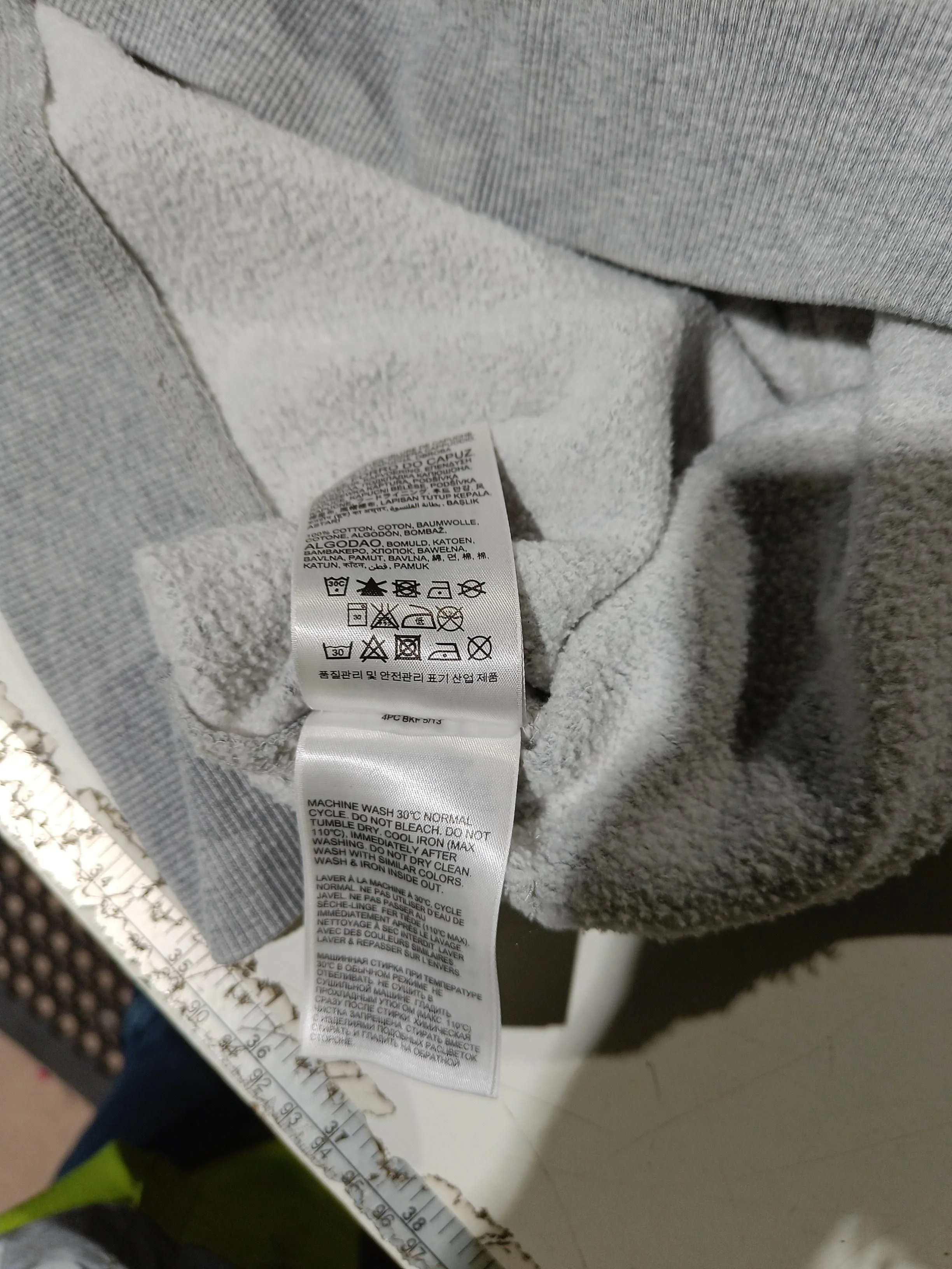 Quiksilver Men's Hoodie M Grey Cotton with Polyester Pullover - Image 6