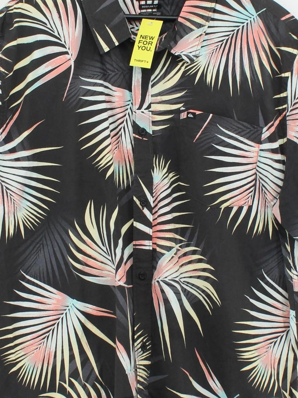 Quiksilver Men's Shirt XXL Black Floral Cotton with Viscose Basic - Image 3