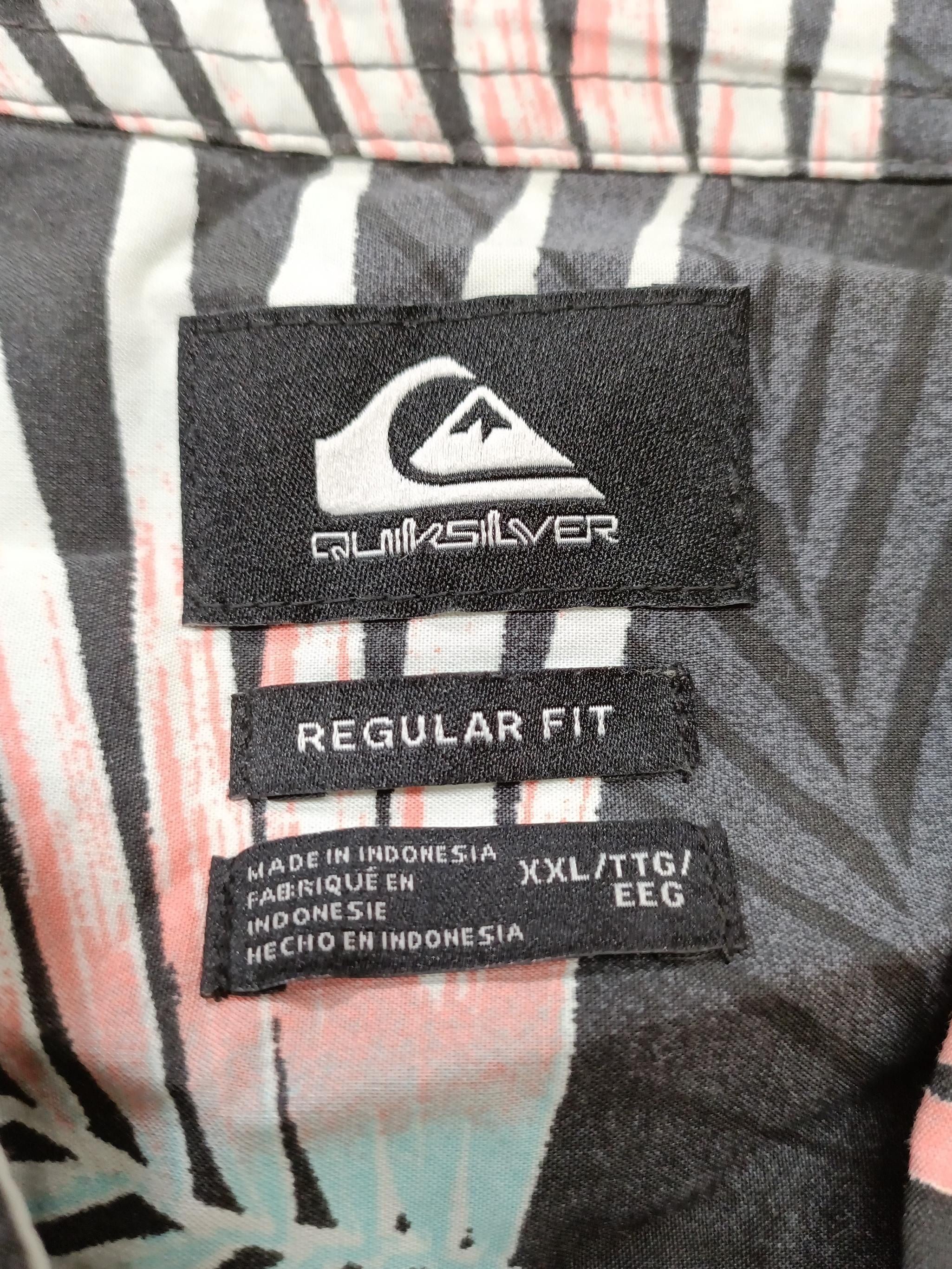 Quiksilver Men's Shirt XXL Black Floral Cotton with Viscose Basic - Image 5