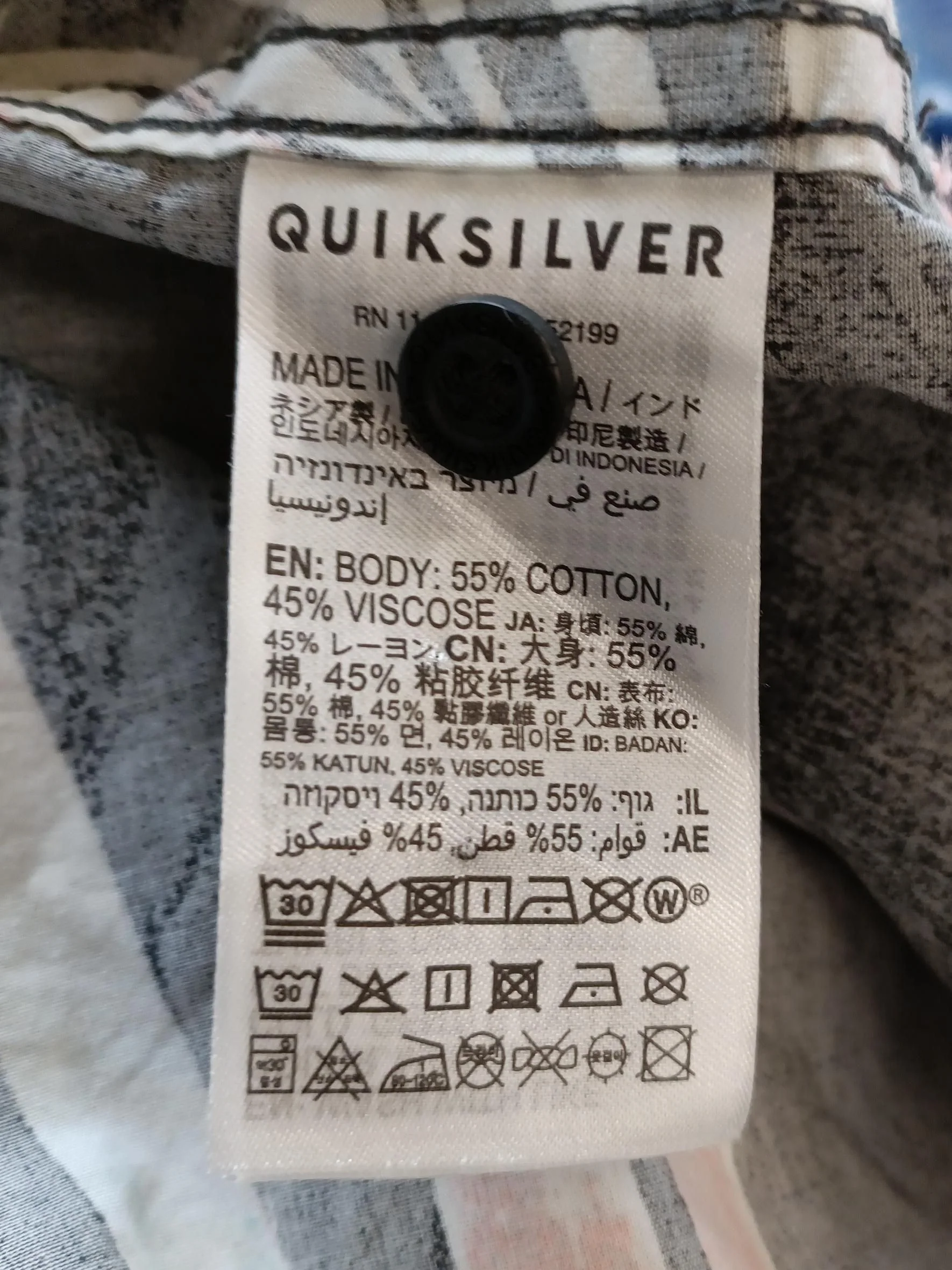 Quiksilver Men's Shirt XXL Black Floral Cotton with Viscose Basic - Image 6