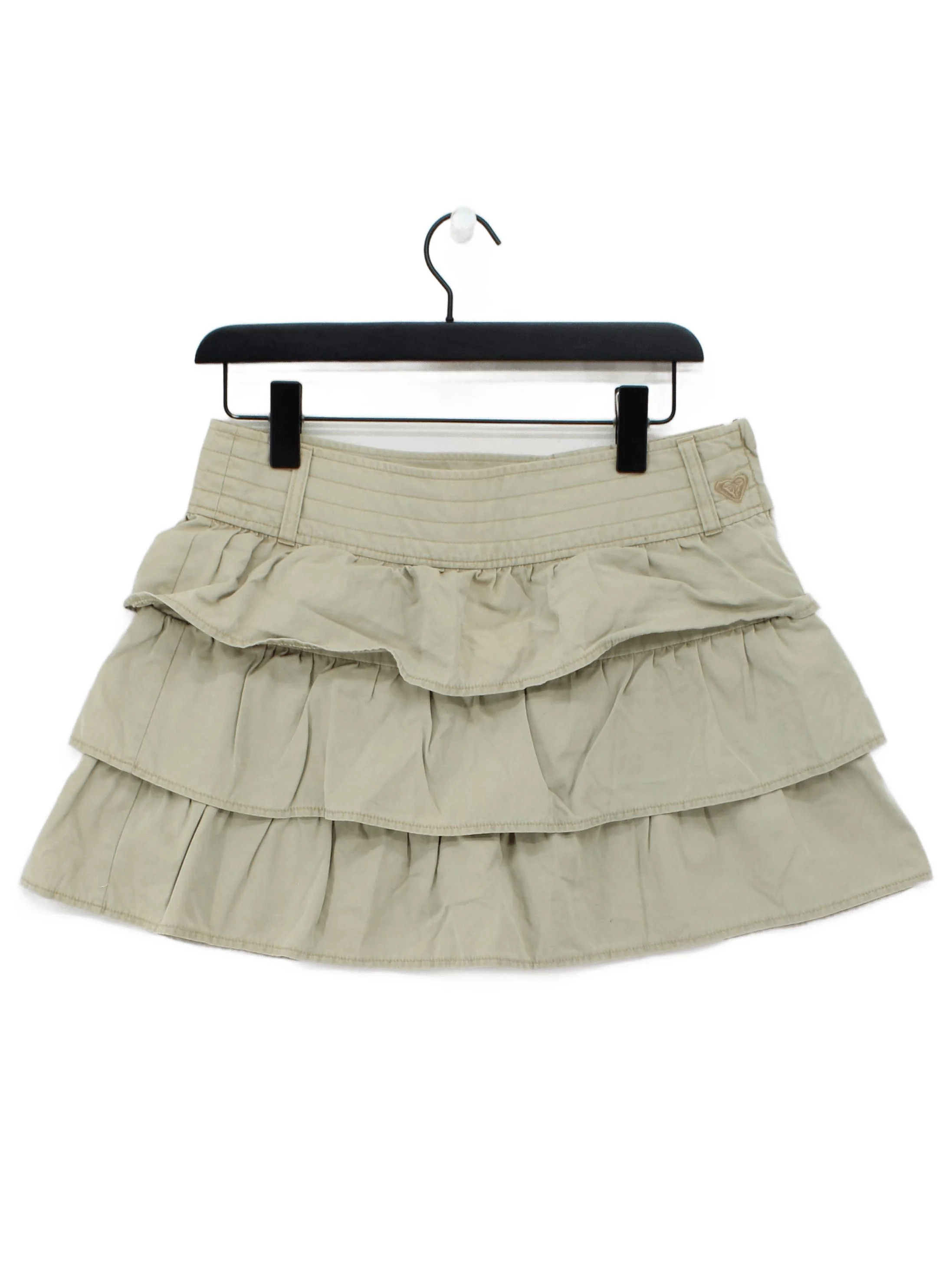 Quiksilver Women's Mini Skirt XS Tan 100% Cotton Short Mini