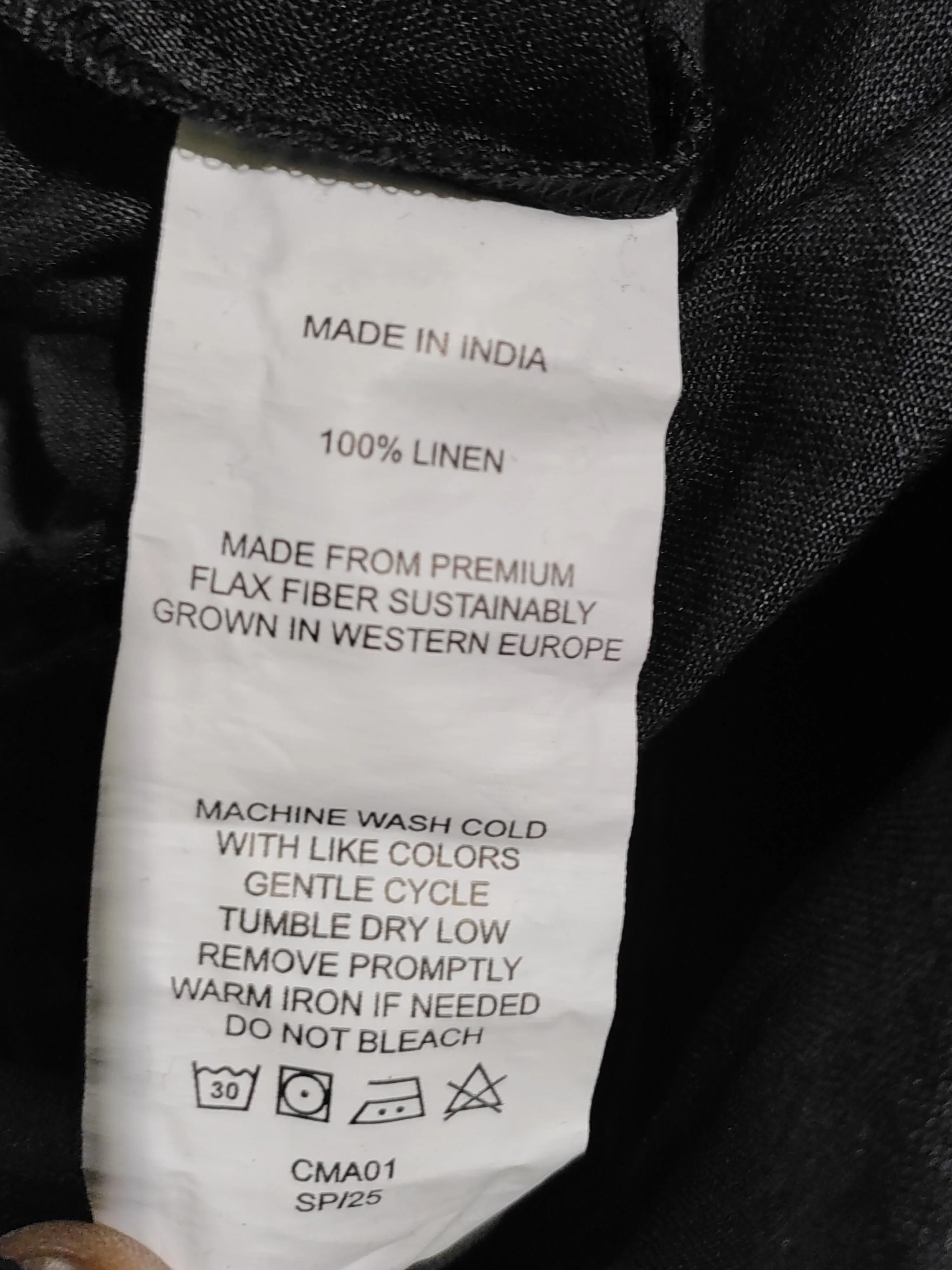 Quince Men's Trousers S Black 100% Linen Straight Chino - Image 6