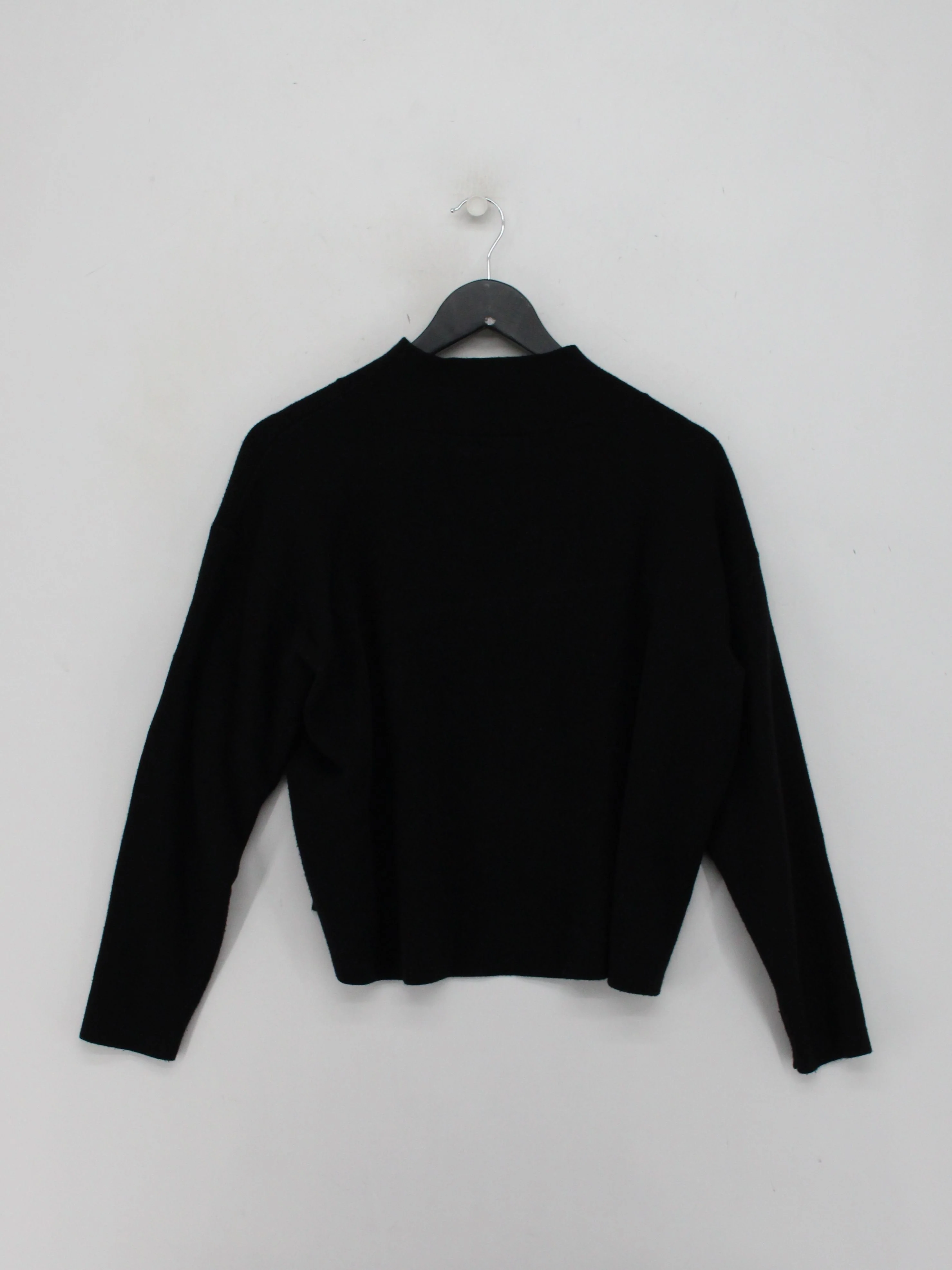 Quince Women's Jumper S Black Viscose with Polyester, Nylon Mock Neck Pullover - Image 2