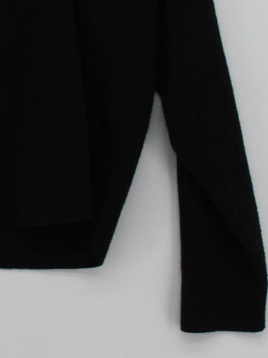 Quince Women's Jumper S Black Viscose with Polyester, Nylon Mock Neck Pullover - Image 4