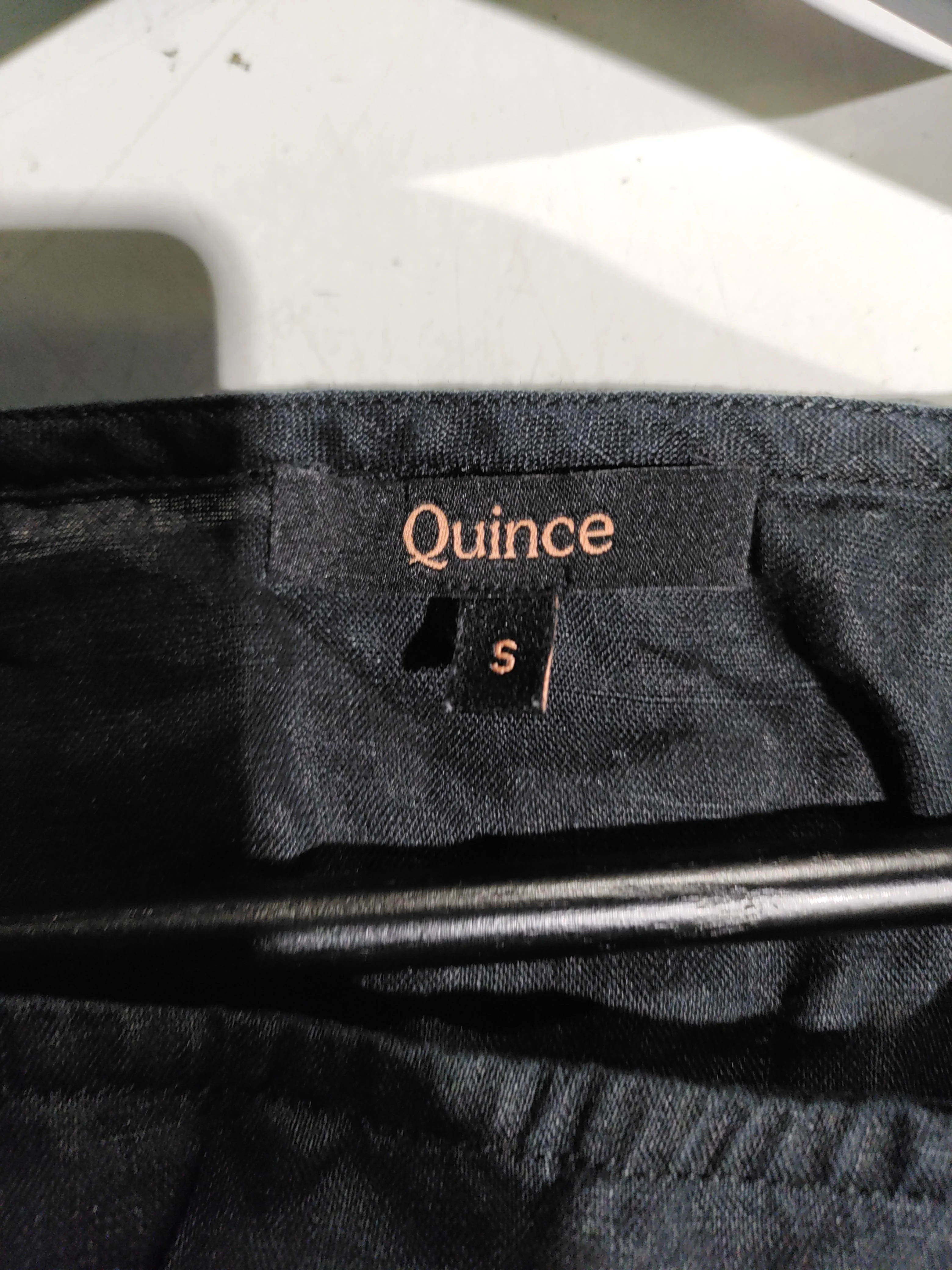 Quince Women's Top S Black 100% Other Short Sleeve Round Neck Basic - Image 5