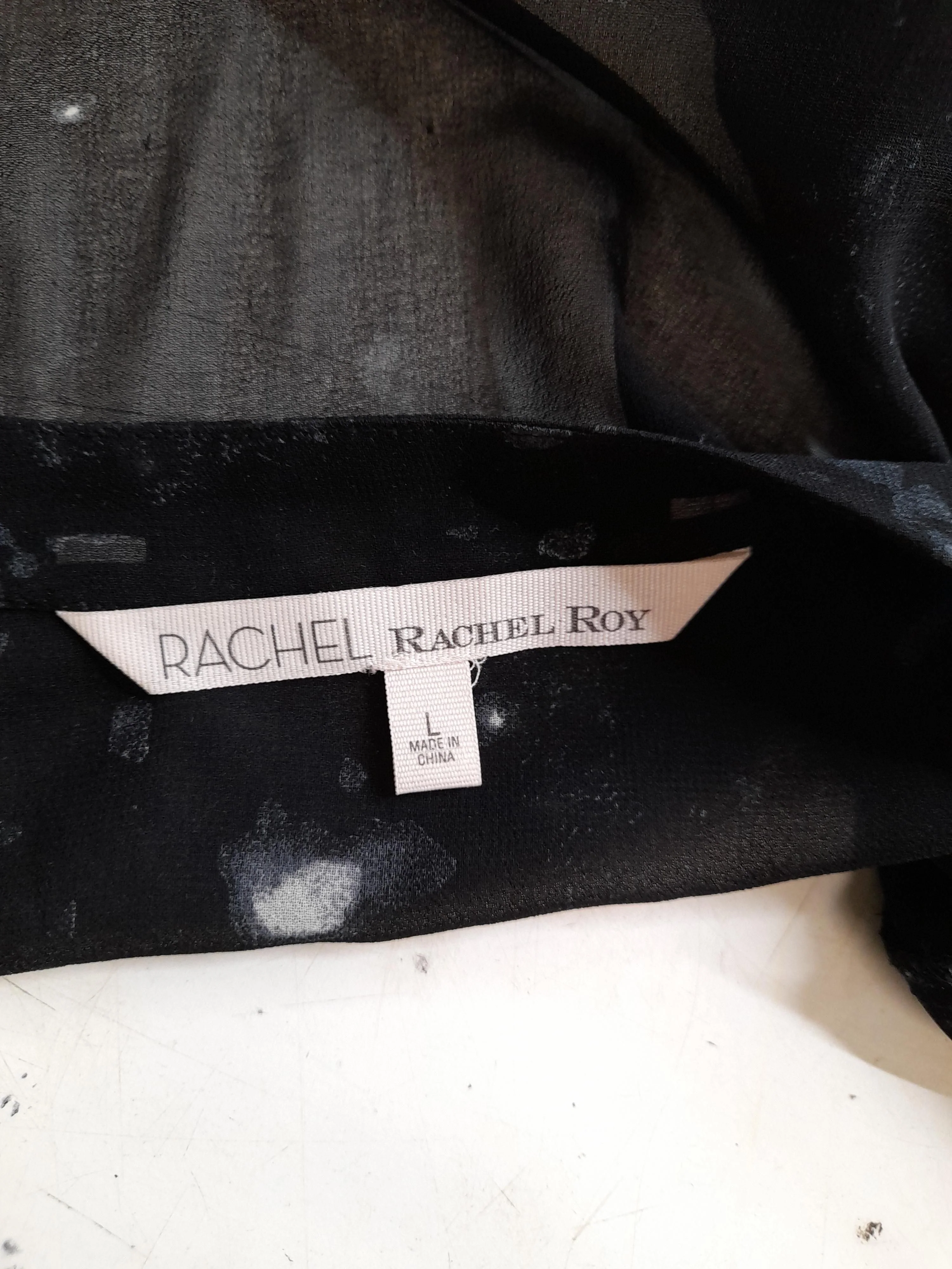 Rachel Roy Women's Blouse L Black 100% Polyester Basic - Image 5