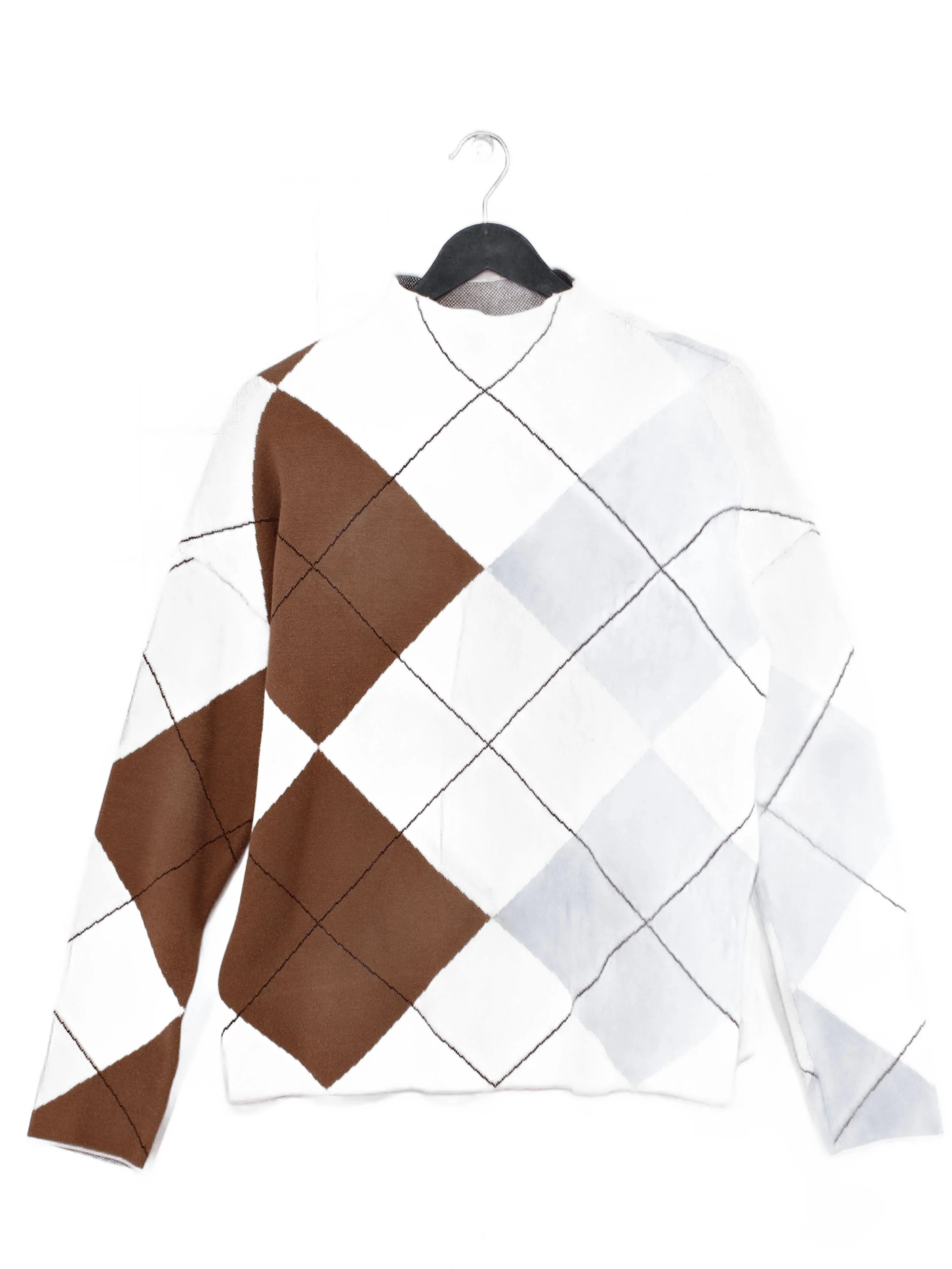 Rachel Zoe Men's Jumper L Cream Viscose with Polyester, Nylon Pullover