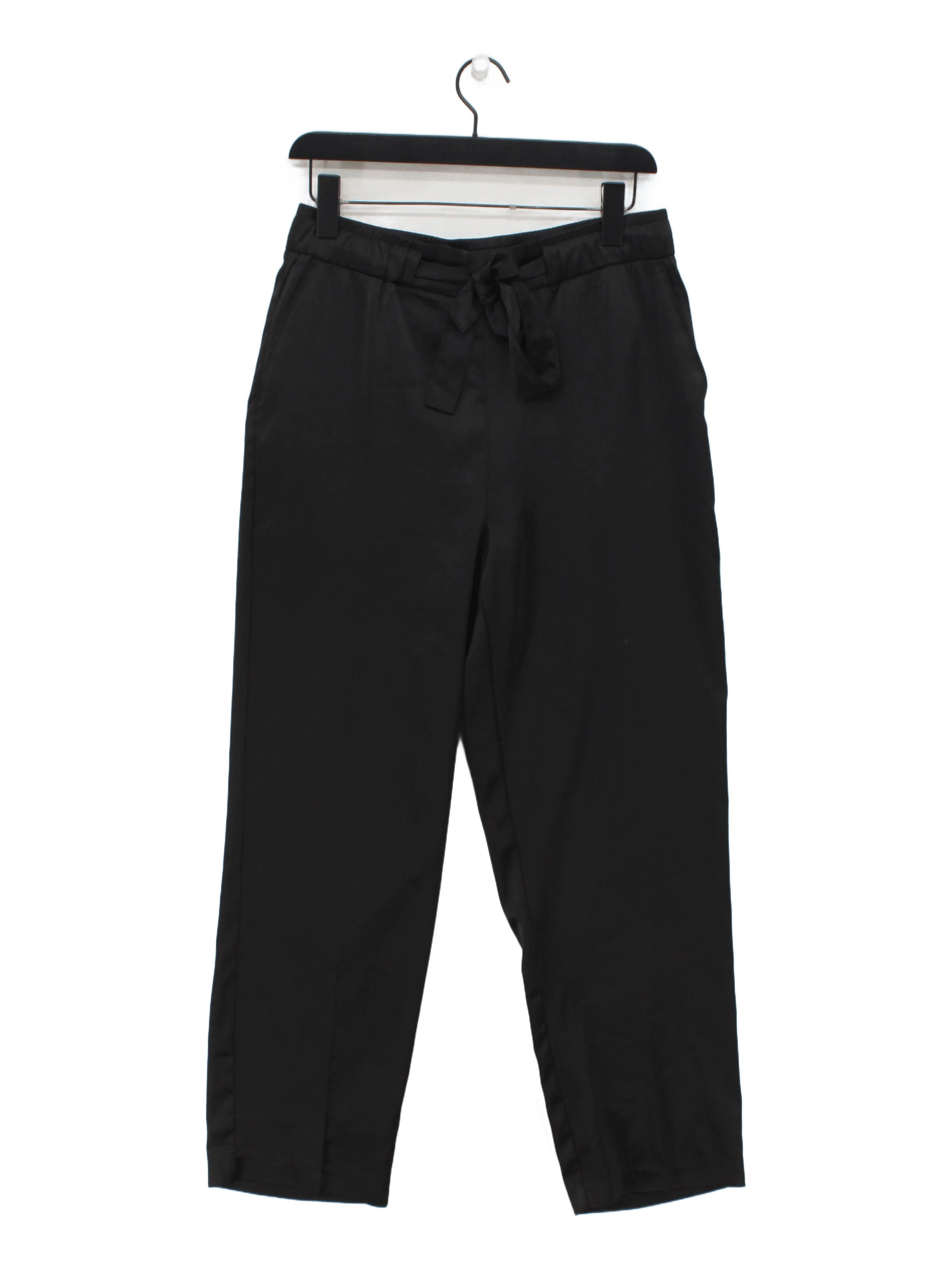 Rachel Zoe Women's Trousers M Black Polyester with Spandex Tapered Sweatpants