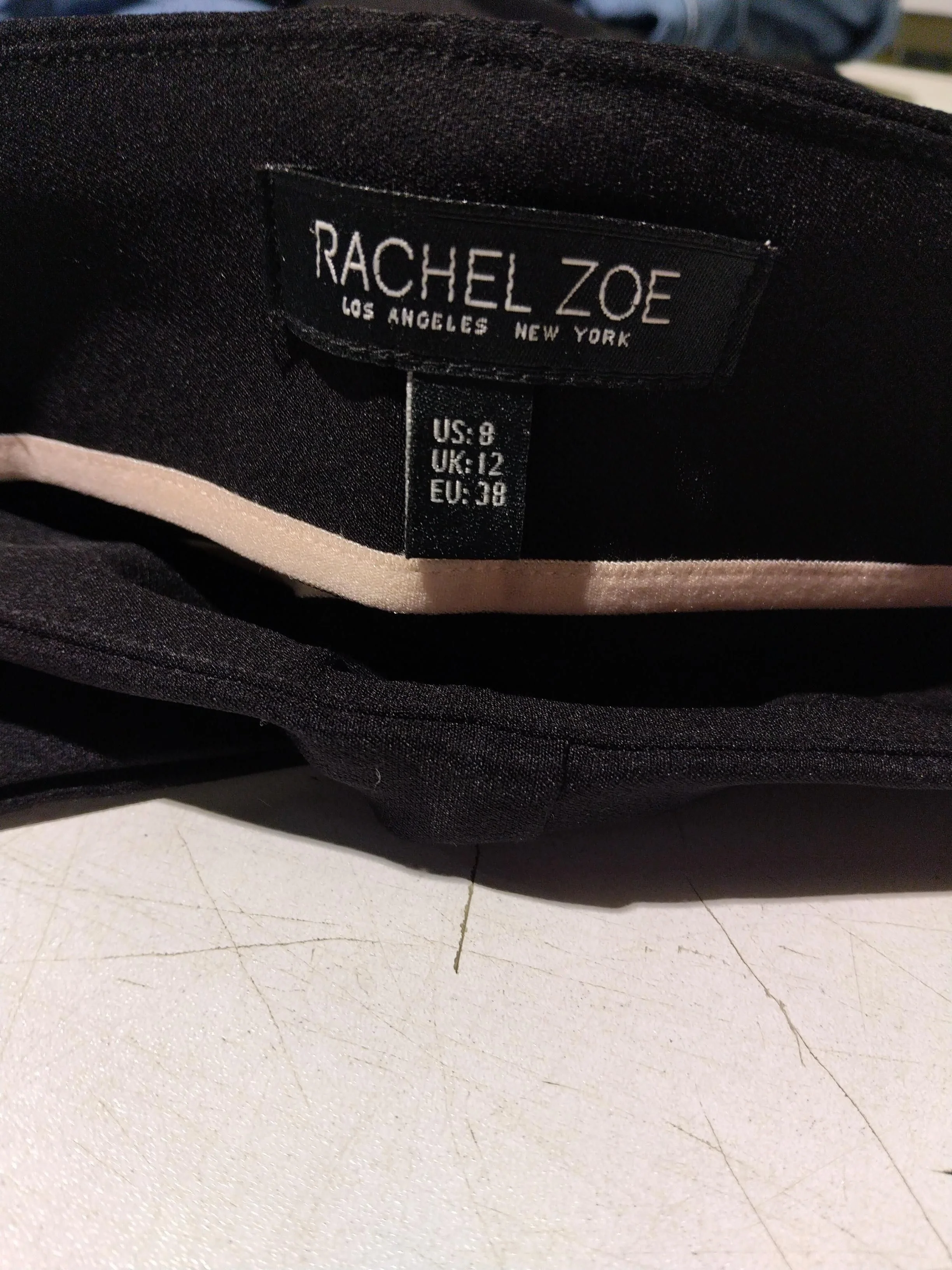 Rachel Zoe Women's Trousers UK 12 Black Nylon with Polyester, Spandex Chino - Image 5