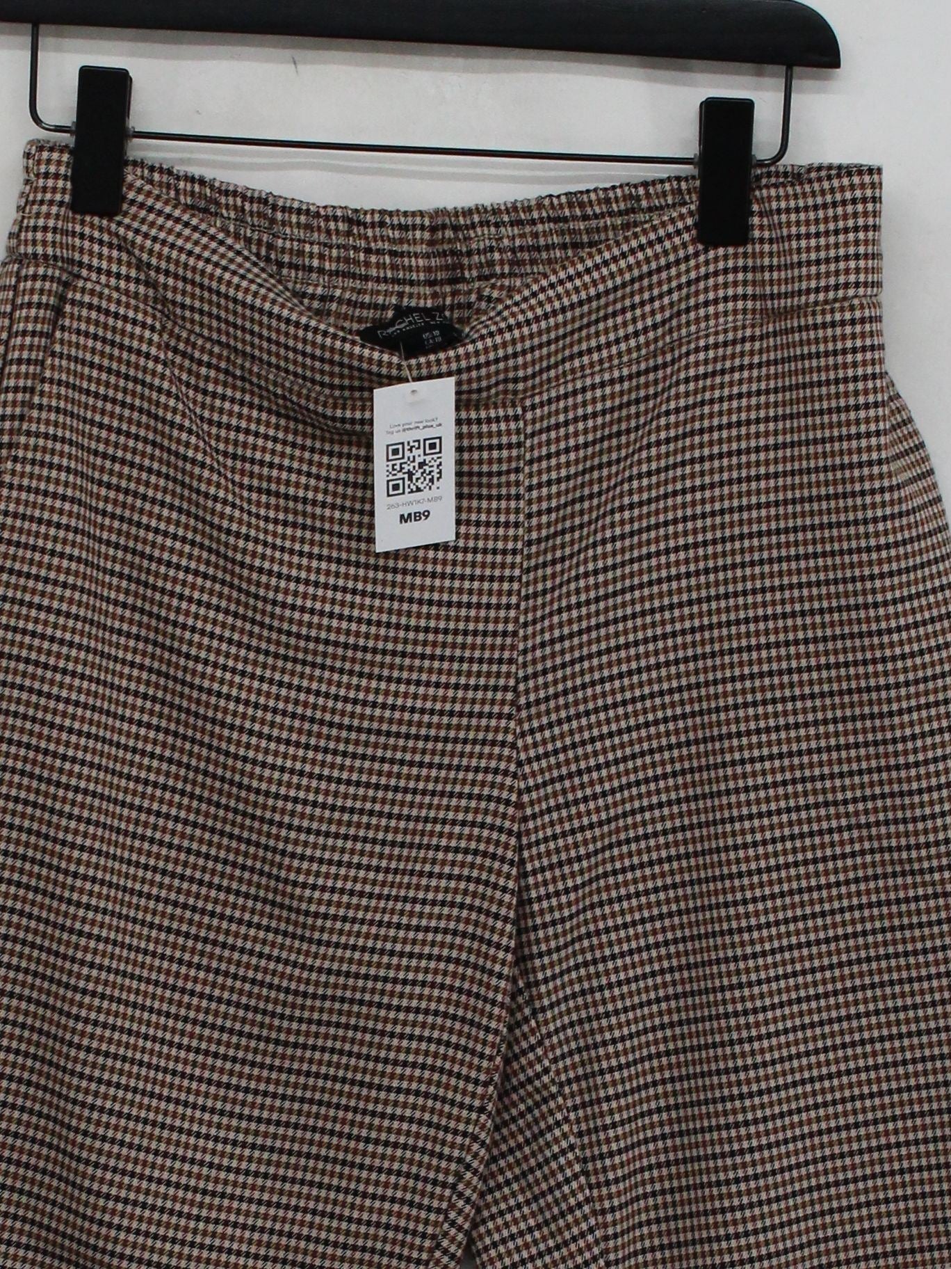 Rachel Zoe Women's Trousers UK 14 Brown Polyester with Viscose, Elastane Cropped - Image 3