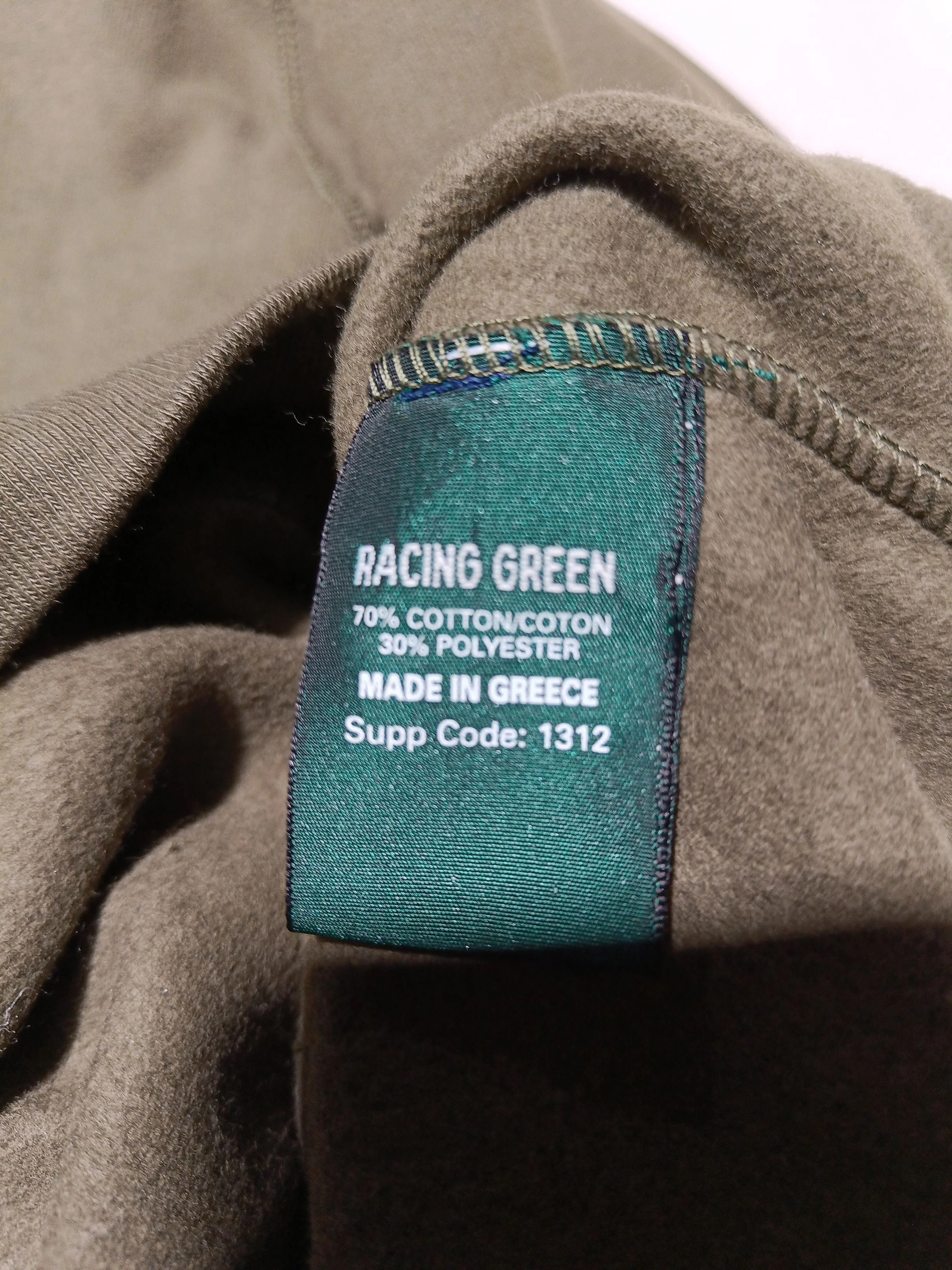 Racing Green Men's Hoodie XL Green Cotton with Polyester Pullover New with tags - Image 6