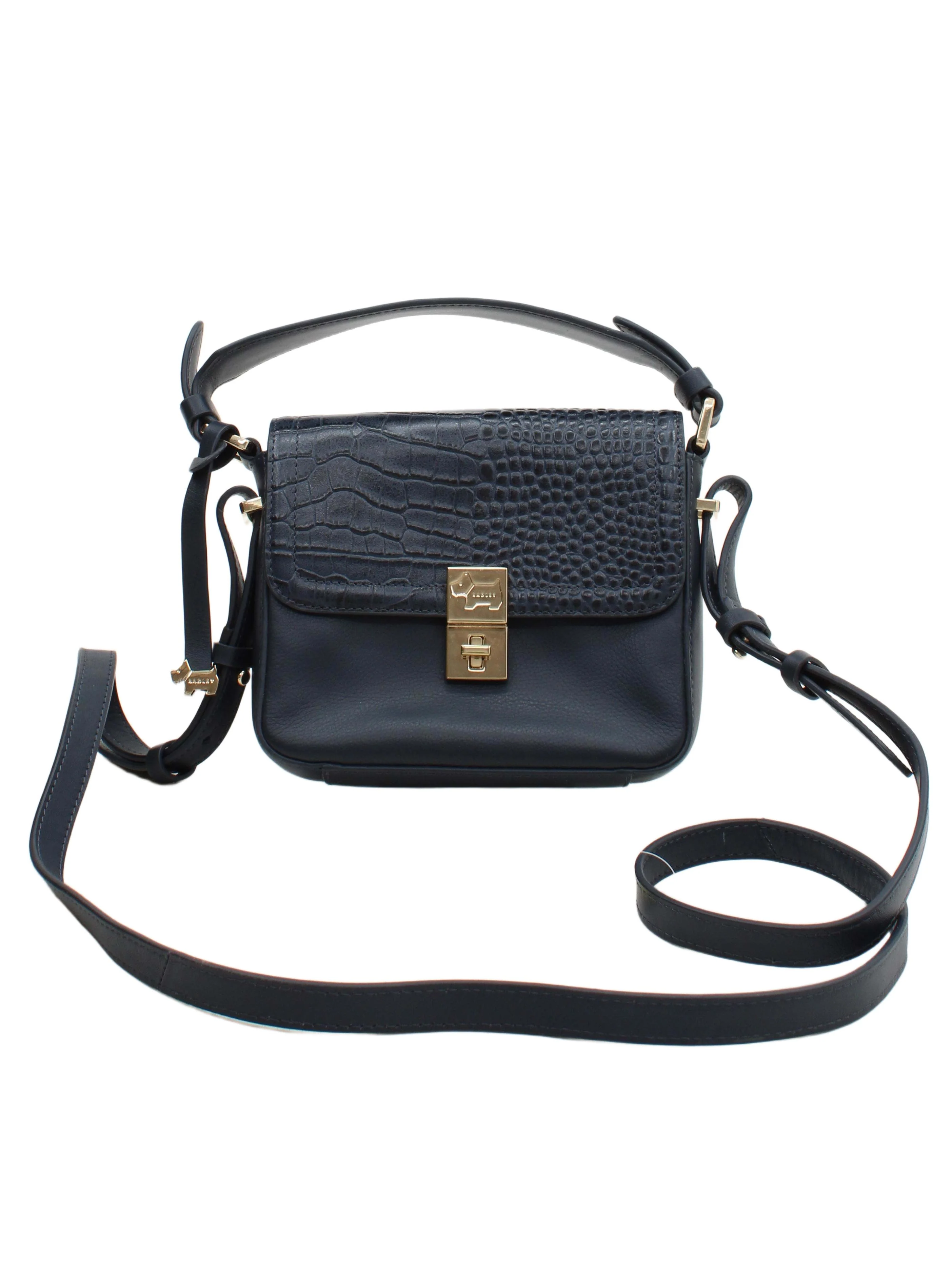 Radley Women's Bag Blue Animal Print 100% Leather Crossbody