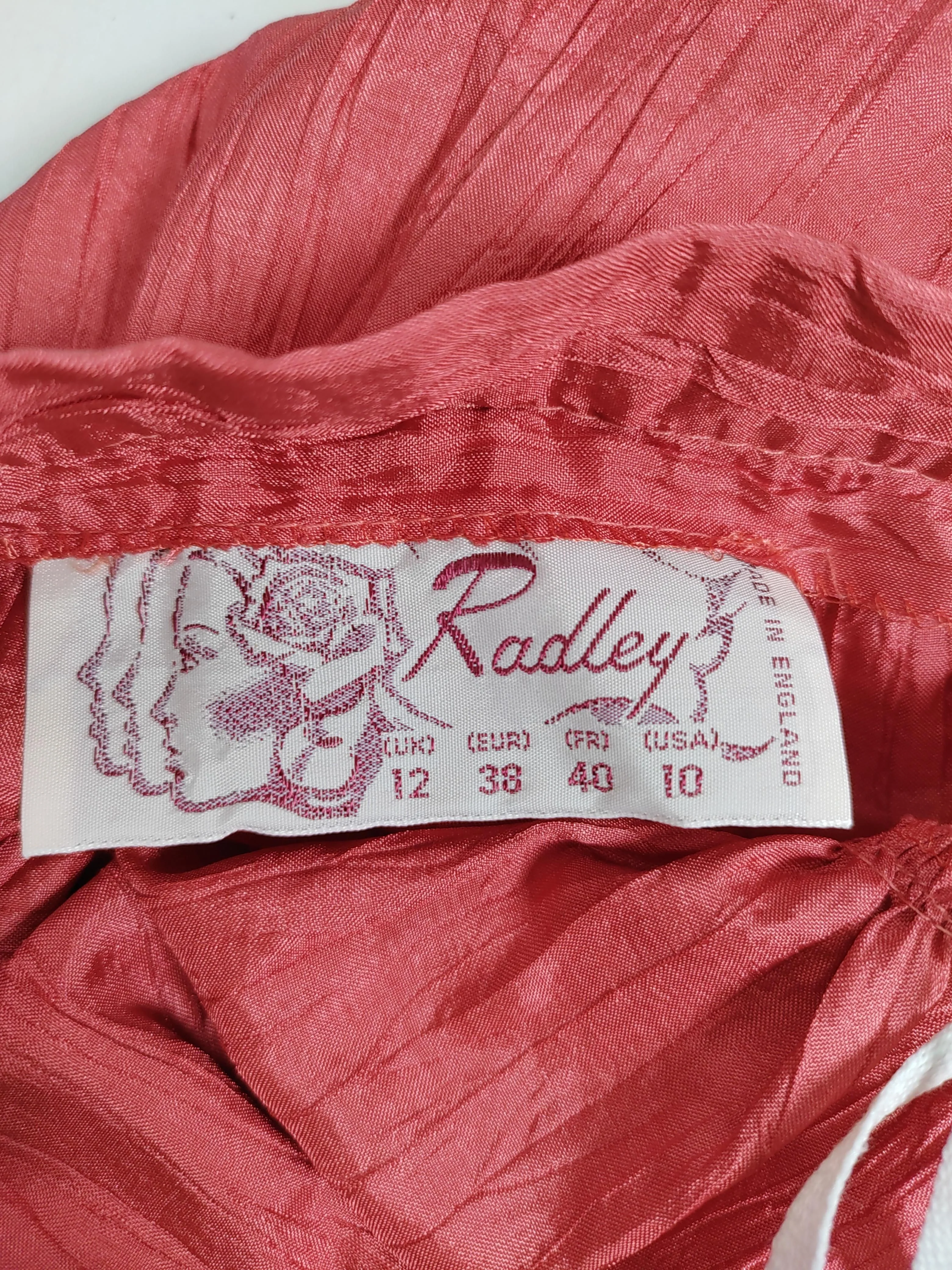 Radley Women's Midi Skirt UK 12 Red 100% Other Midi A-Line - Image 5