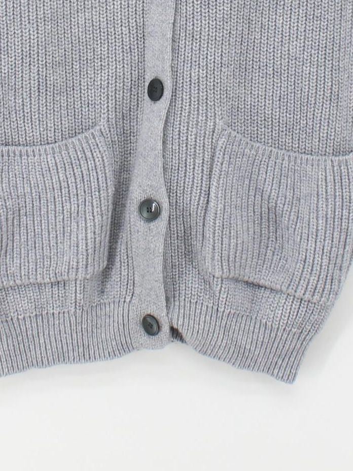 Rae Feather Women's Cardigan M Grey Wool with Cashmere Round Neck Cardigan - Image 4