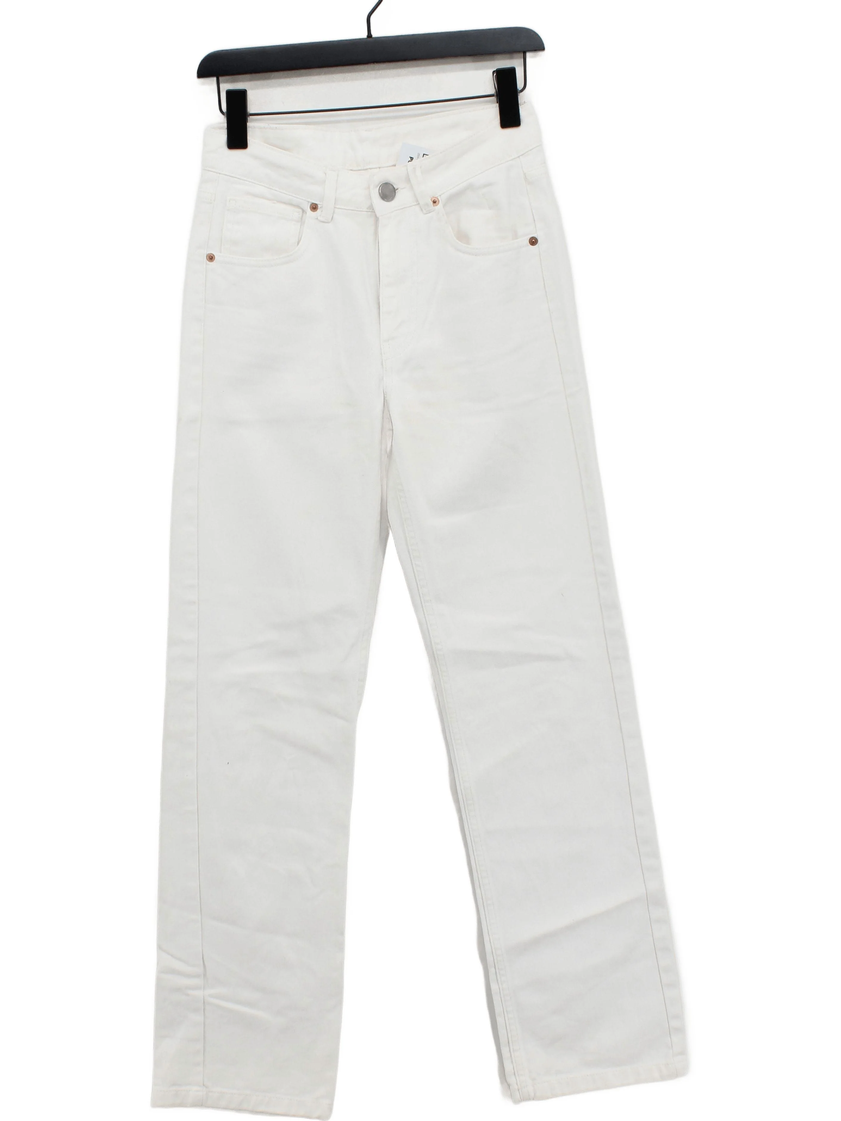 Raey Women's Jeans W 24 in White 100% Cotton Straight