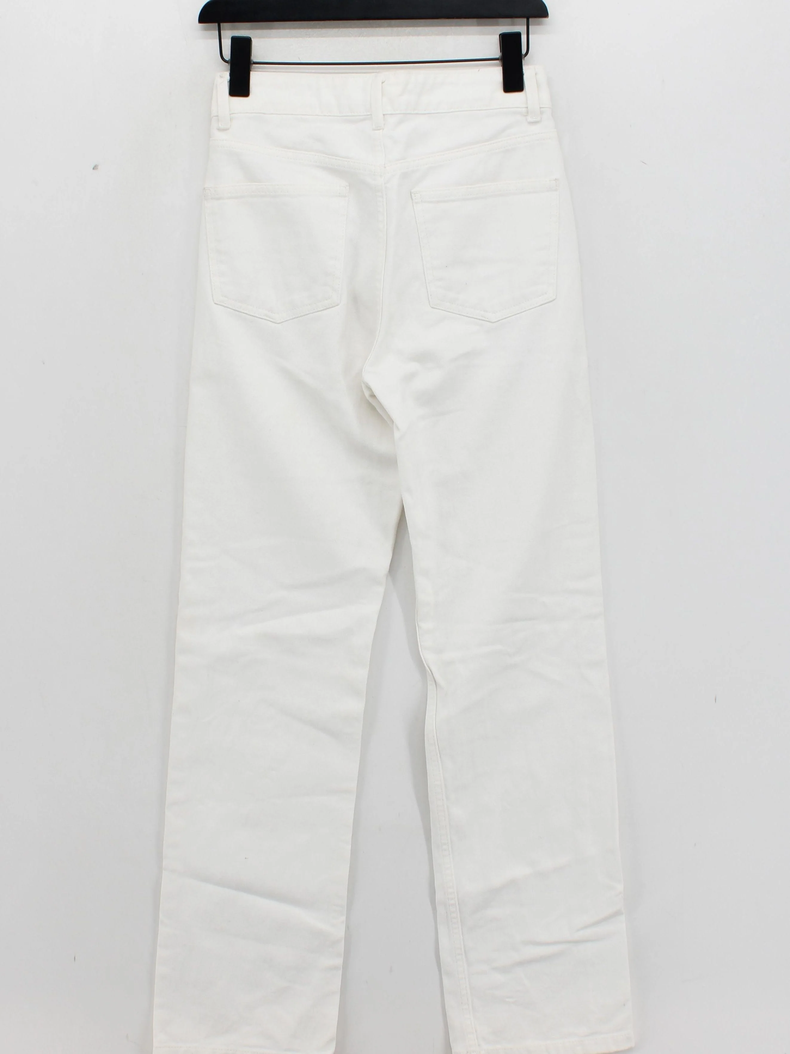 Raey Women's Jeans W 24 in White 100% Cotton Straight - Image 2