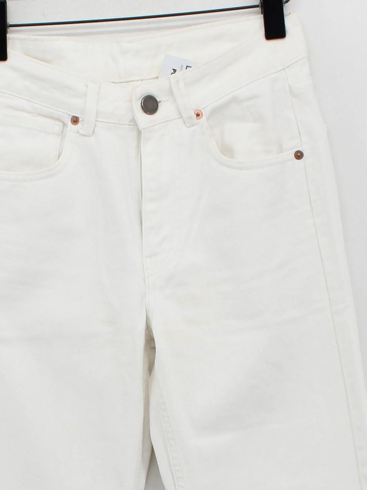 Raey Women's Jeans W 24 in White 100% Cotton Straight - Image 3
