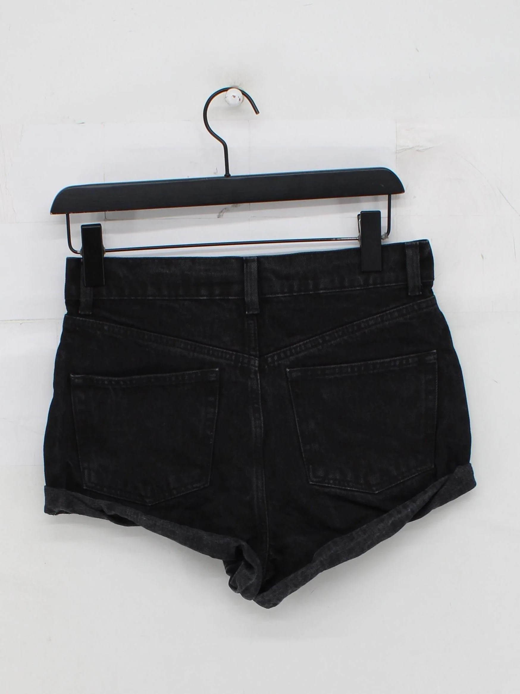 Raey Women's Shorts W 30 in Black 100% Cotton Cut-Off - Image 2