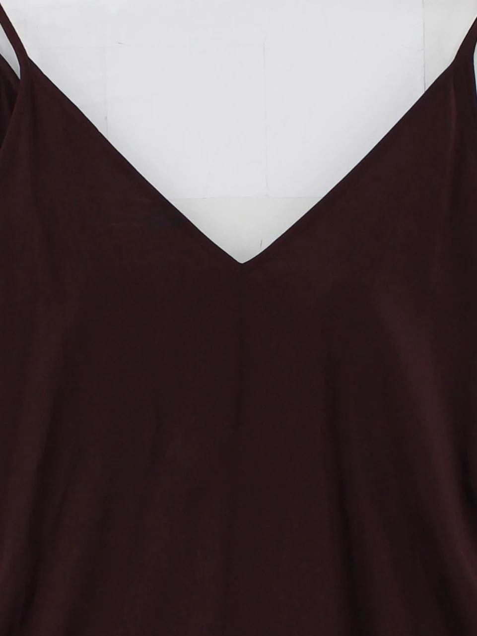 Raey Women's T-Shirt XXS Brown 100% Silk Sleeveless V-Neck Camisole - Image 3