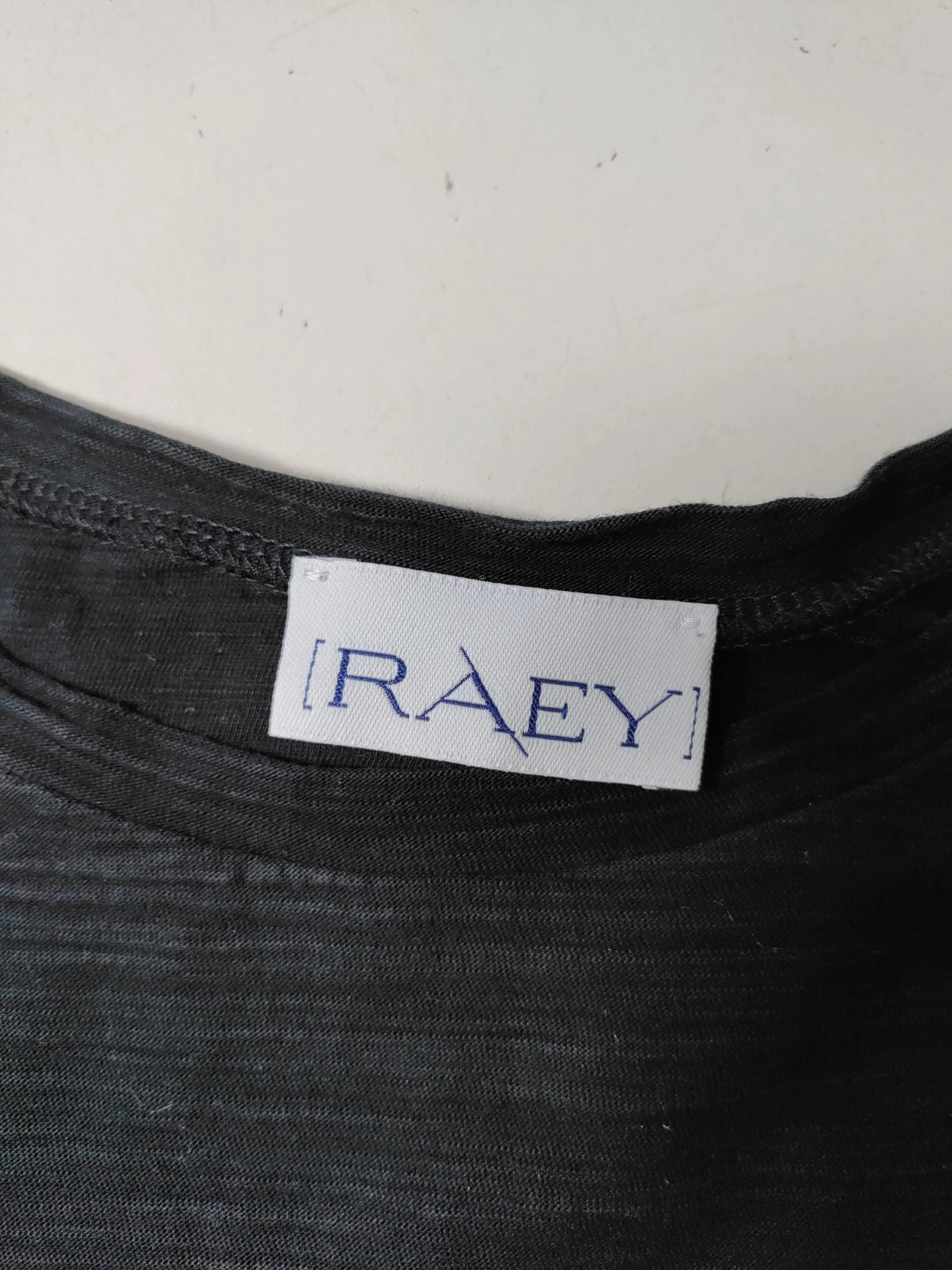 Raey Women's Top UK 10 Black 100% Cotton Long Sleeve Round Neck Basic - Image 5